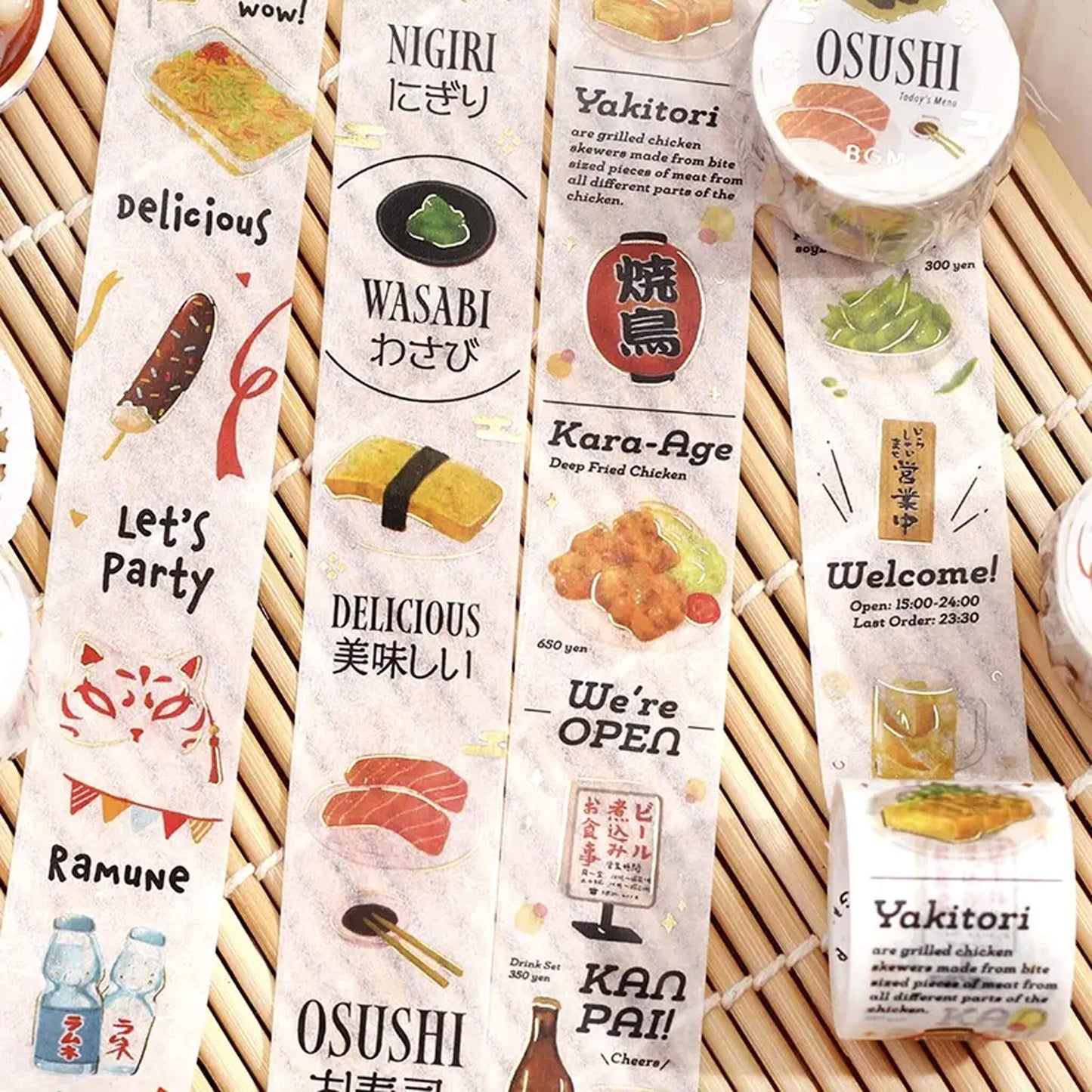 BGM Foil Washi Tape Today's Menu - Osushi - Washi Tapes