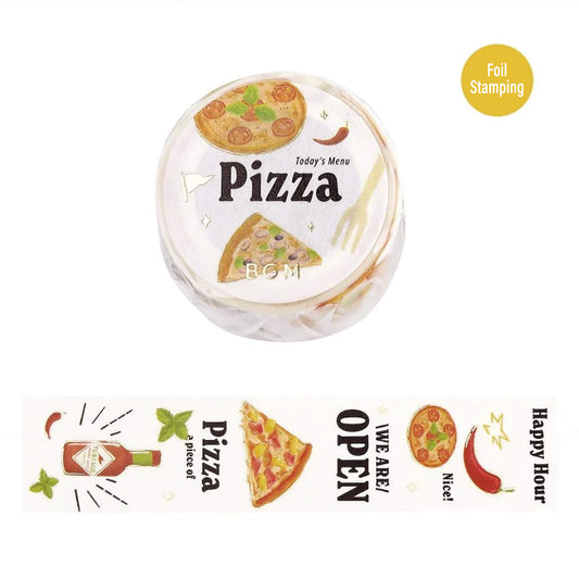 BGM Foil Washi Tape Today's Menu - Pizza - Washi Tapes