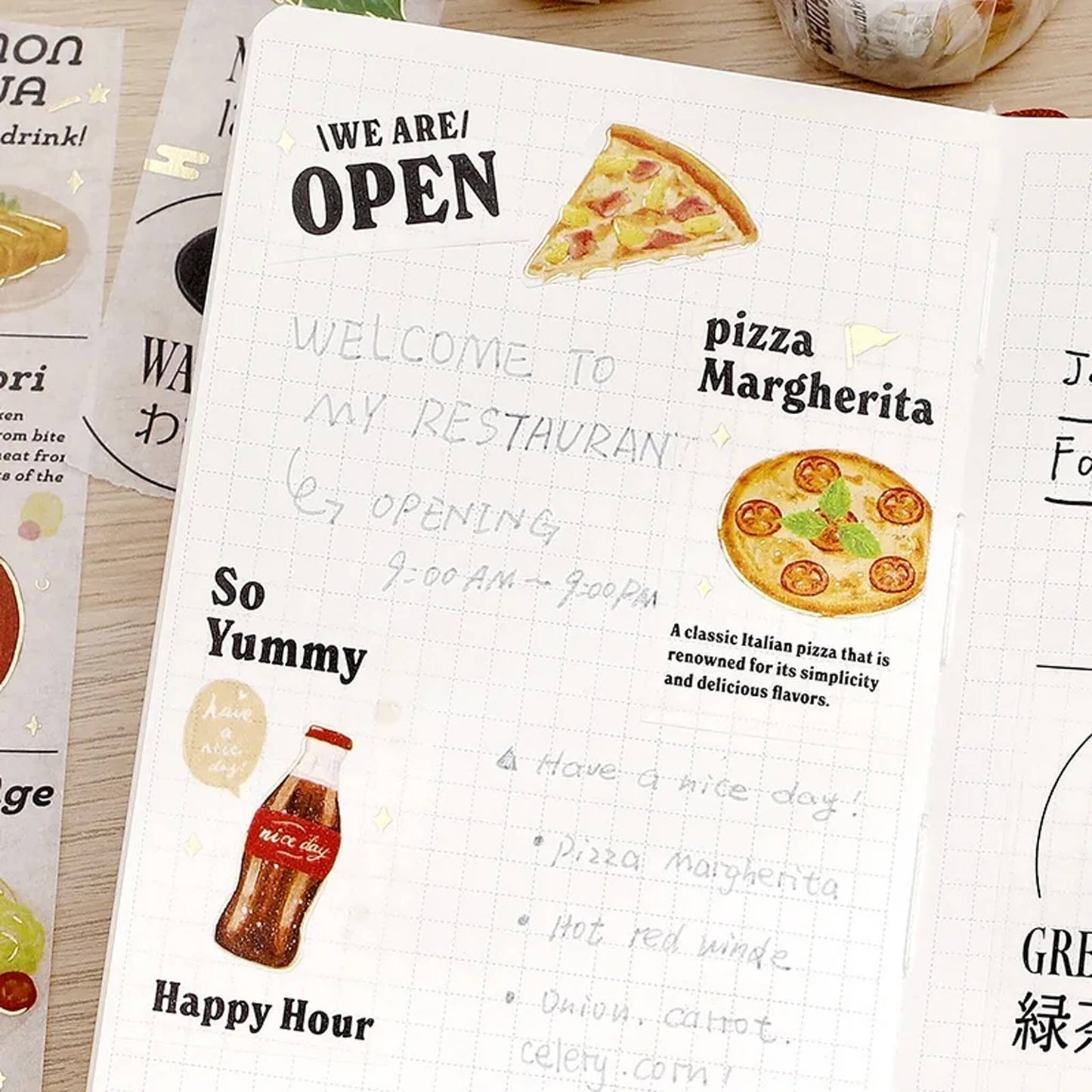 BGM Foil Washi Tape Today's Menu - Pizza - Washi Tapes