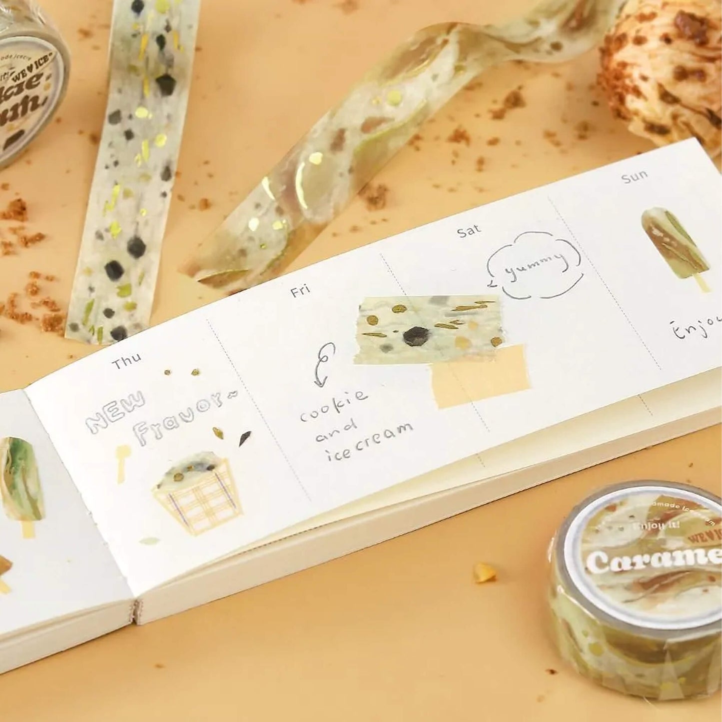 BGM Foil Washi Tape We Love ICE - Caramel - Washi Tapes