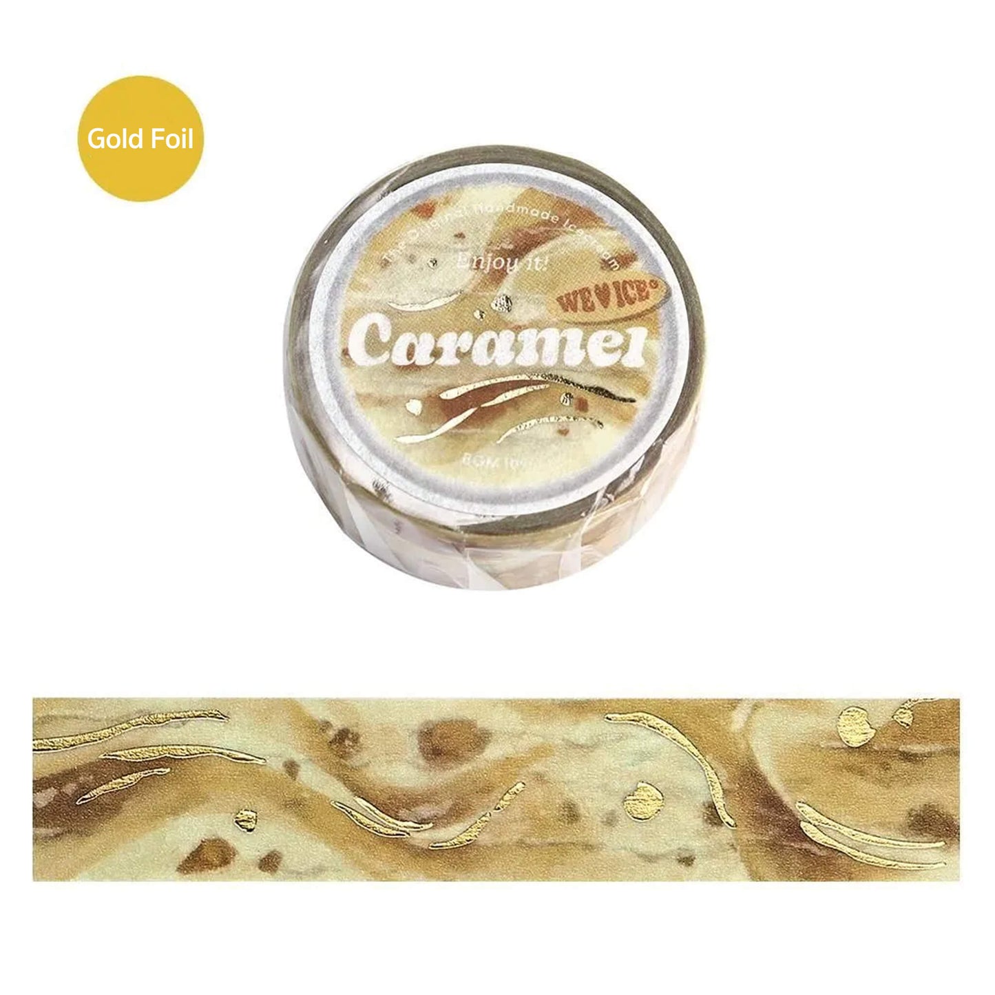 BGM Foil Washi Tape We Love ICE - Caramel - Washi Tapes
