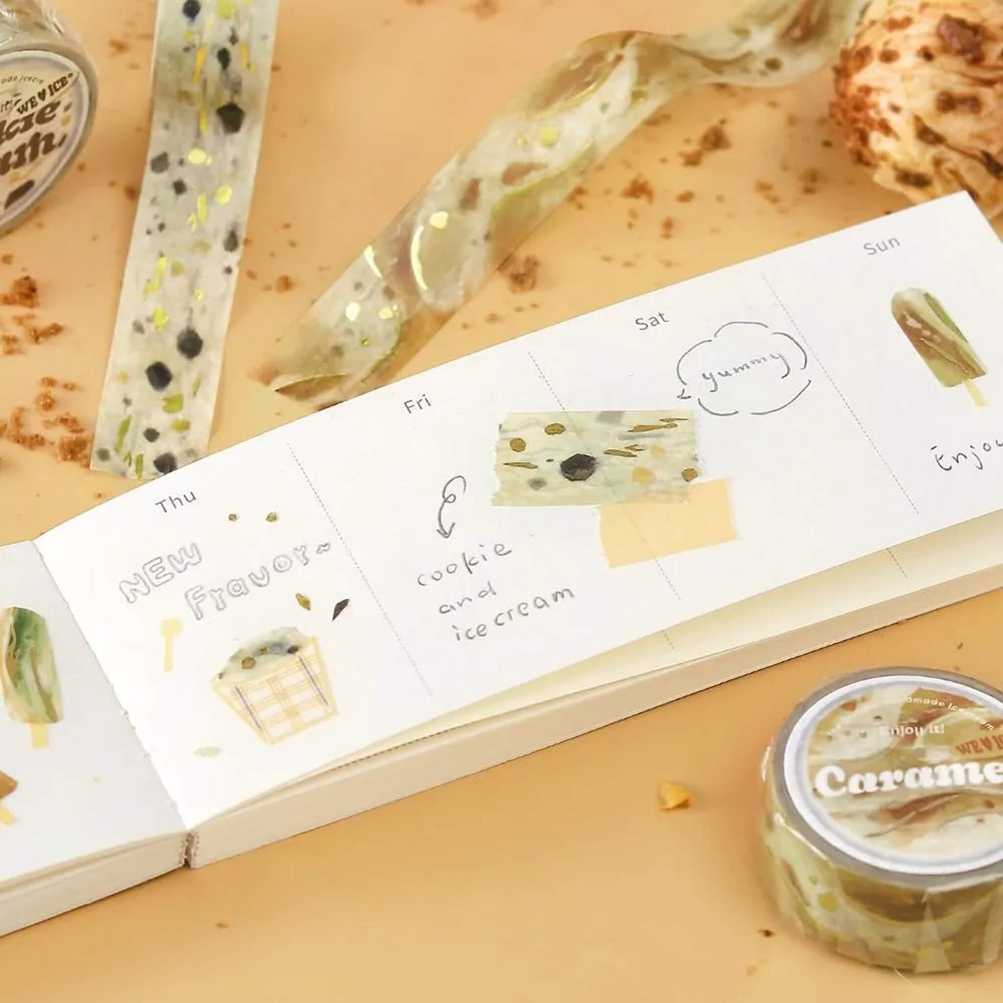 BGM Foil Washi Tape We Love ICE - Cookie Cream - Washi Tapes