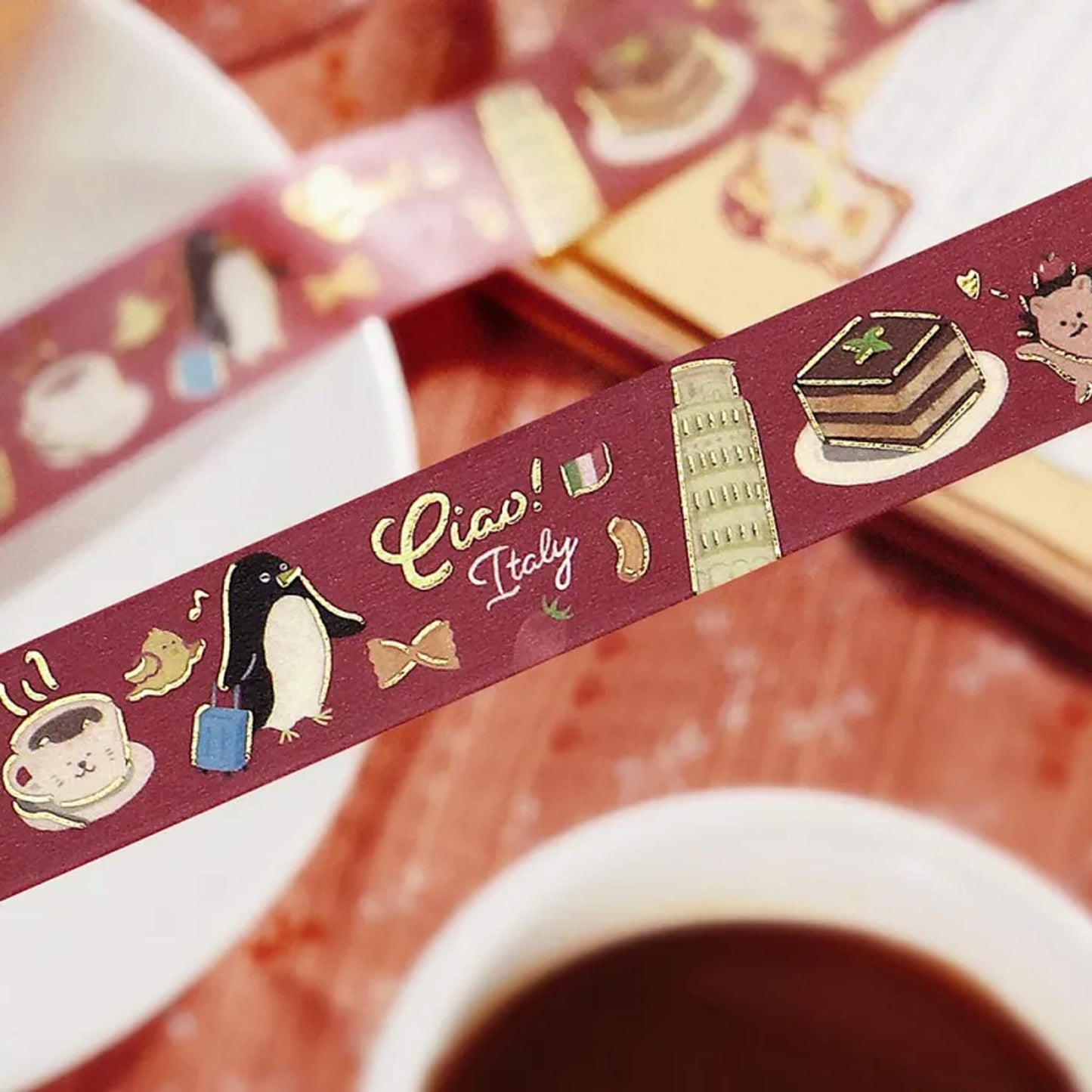 BGM Foil Washi Tape World Café Travelogue - Italy - Washi Tapes