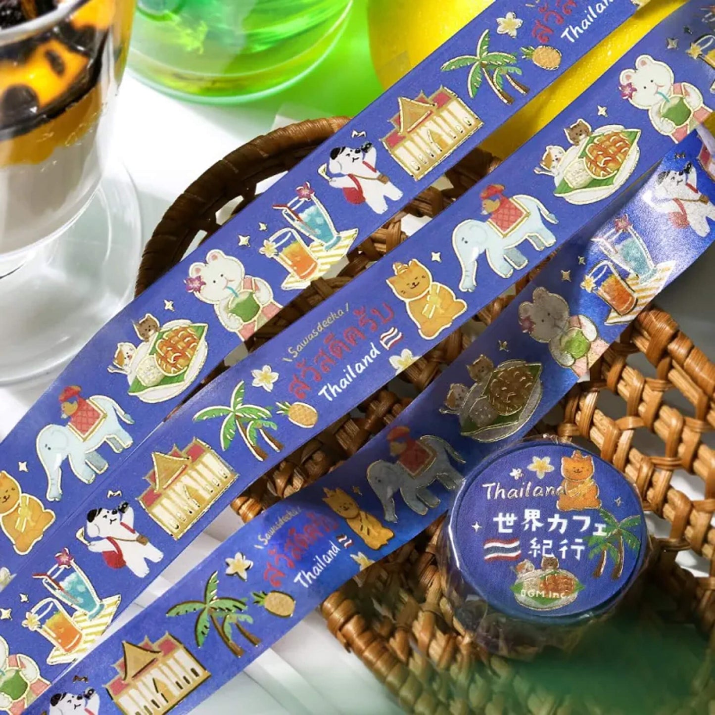 BGM Foil Washi Tape World Café Travelogue - Thailand - Washi Tapes