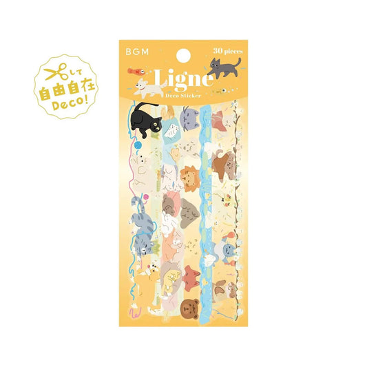 BGM Ligne Deco Sticker - Animal Friends - Flake Stickers