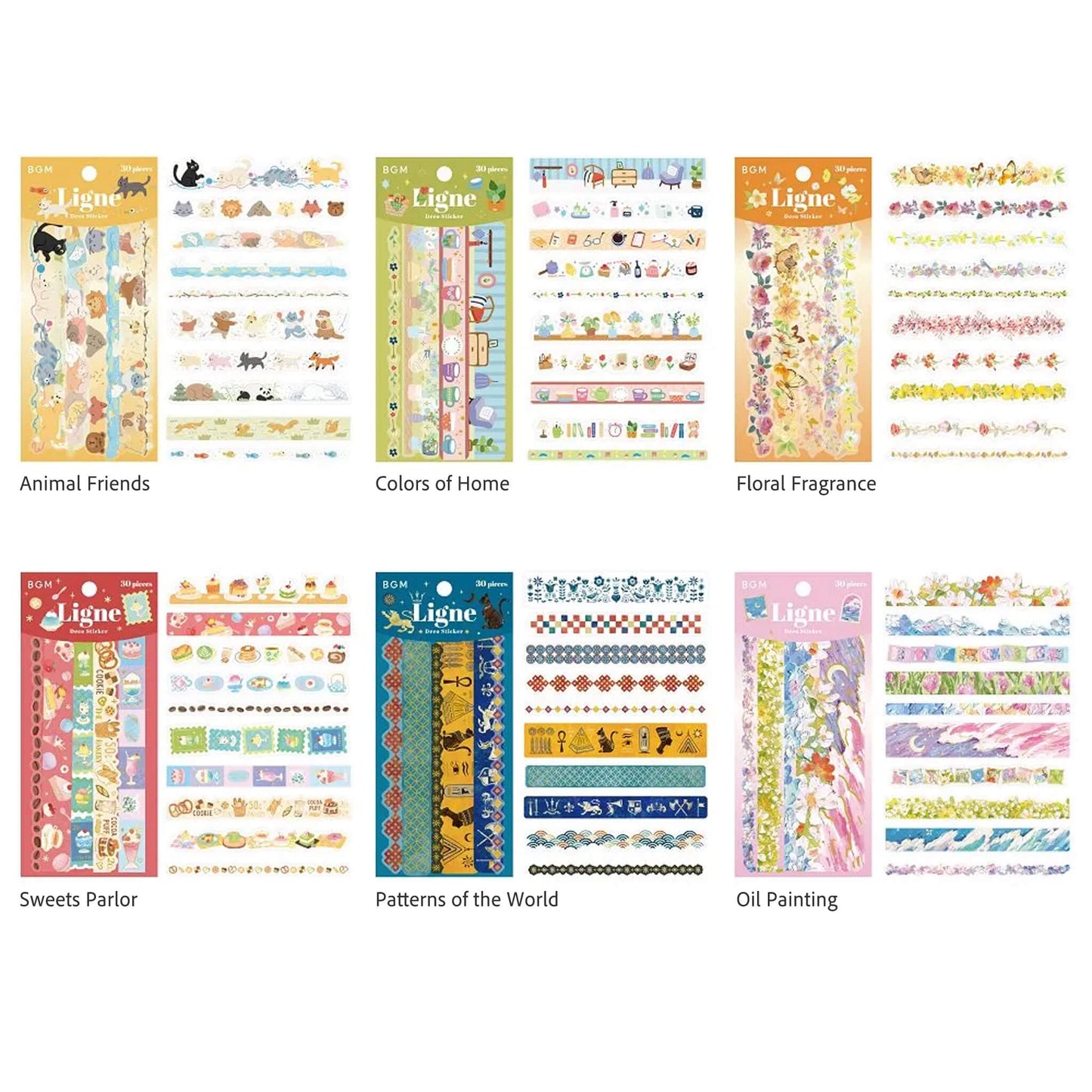 BGM Ligne Deco Sticker - Animal Friends - Flake Stickers