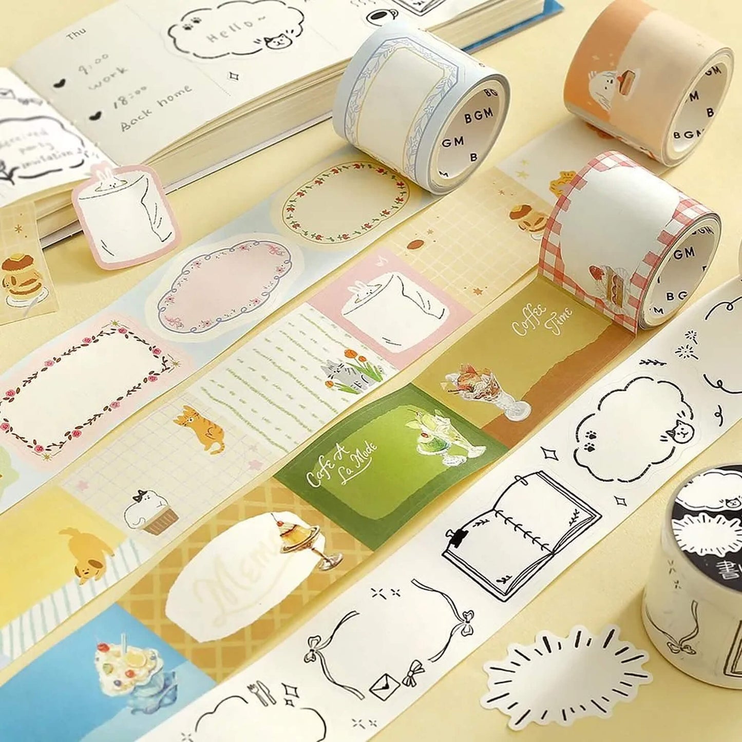 BGM Sticker Roll Writable - Warmth Day - Sticky Notes