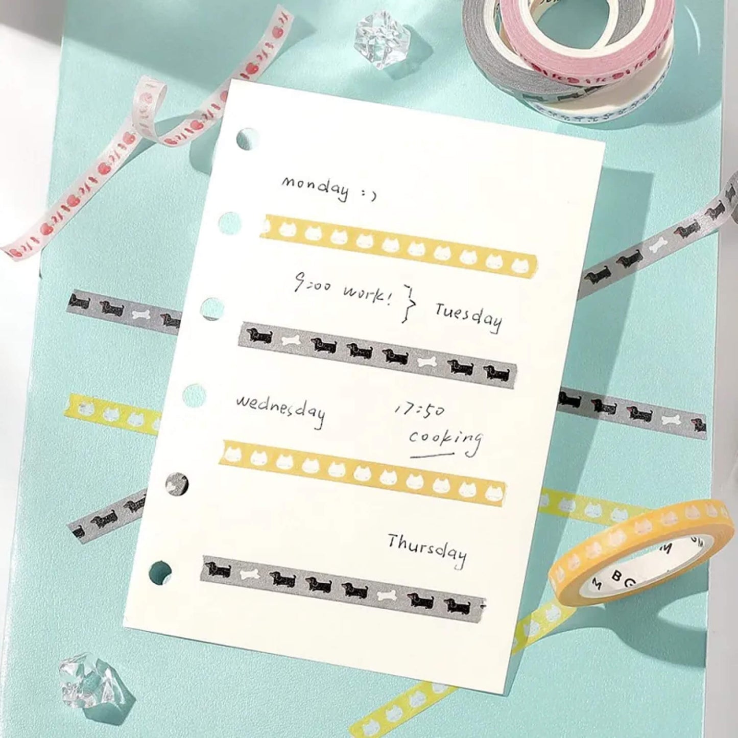 BGM Washi Tape Slim - Dachshund - Washi Tapes