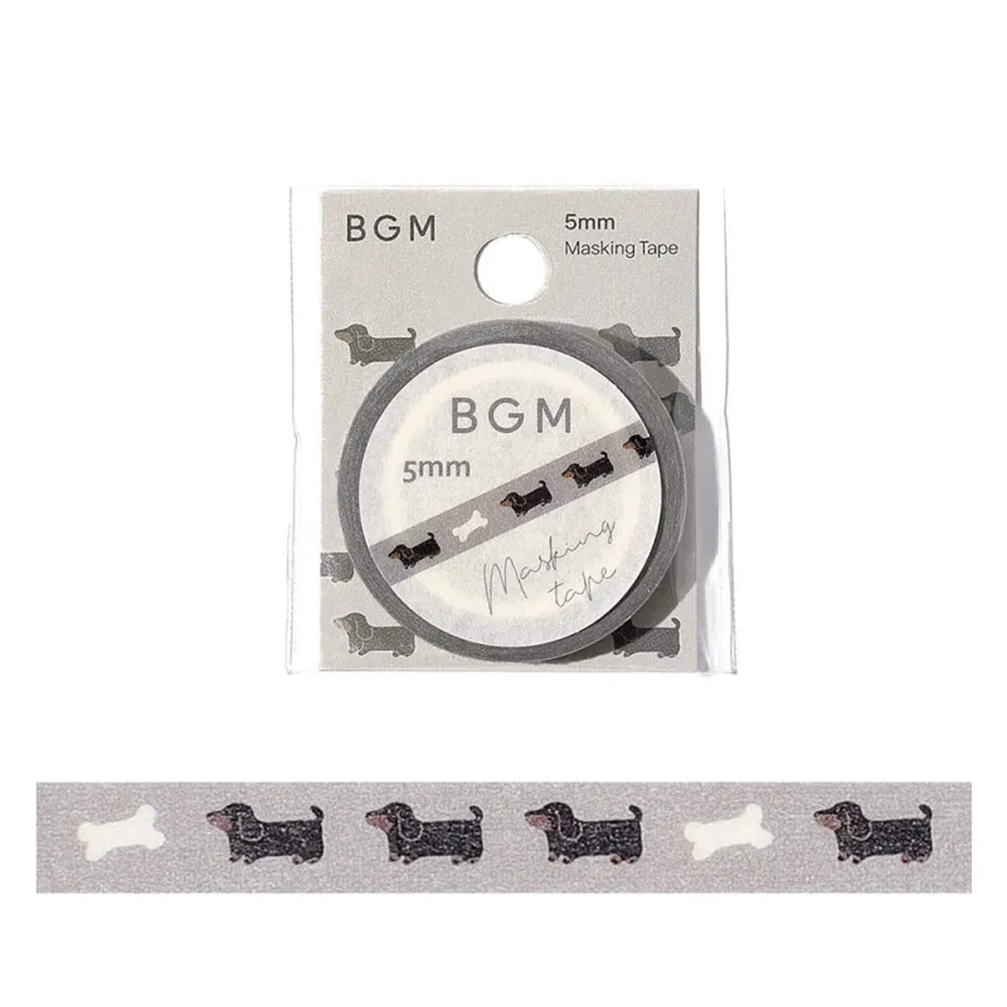 BGM Washi Tape Slim - Dachshund - Washi Tapes
