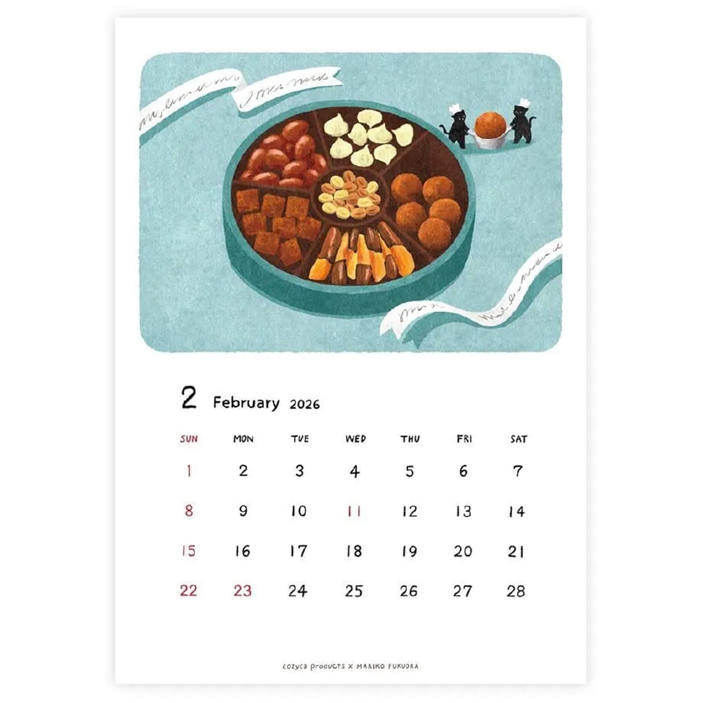 Cozyca 2026 Calendar - Mariko Fukuoka - 2026 Calendars