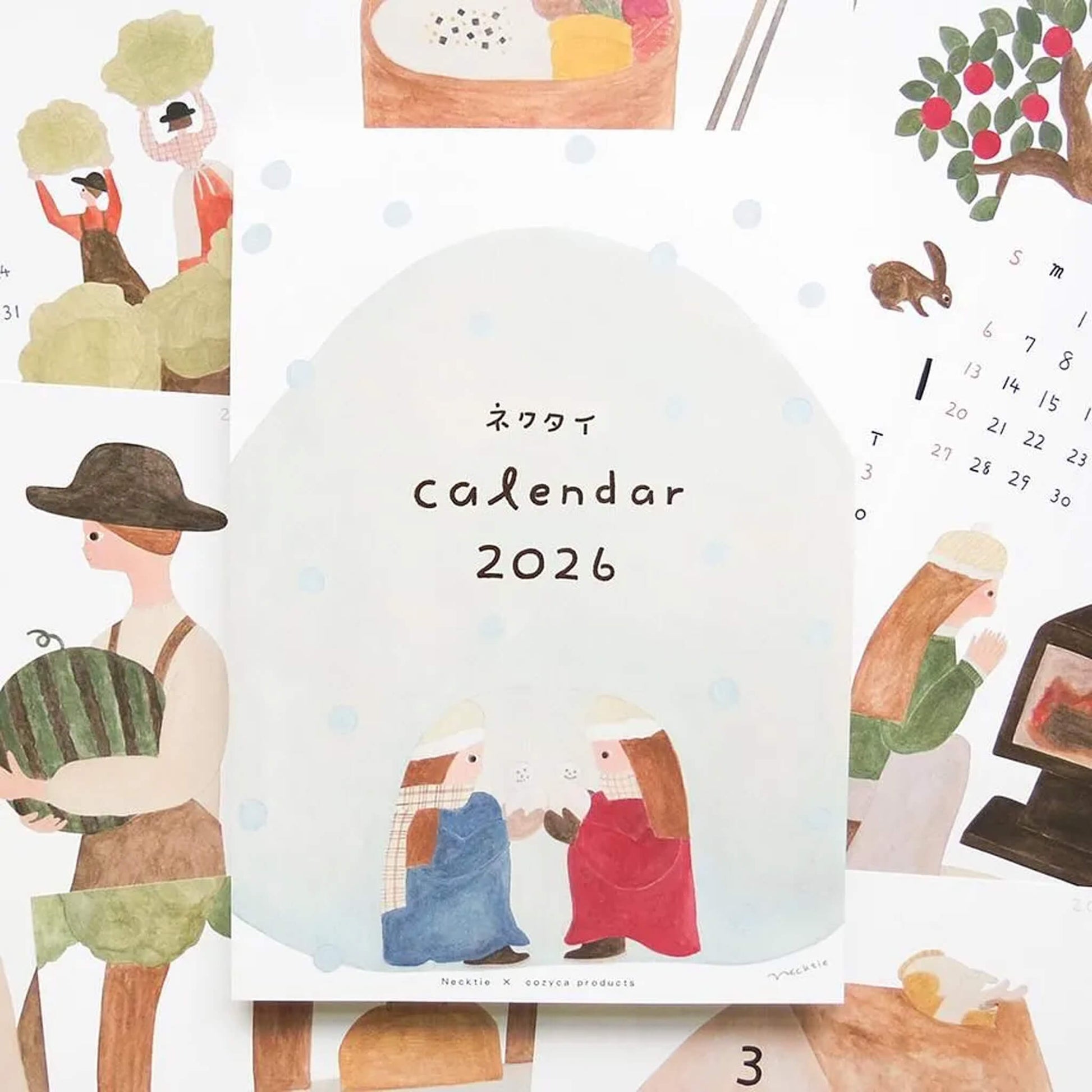 Cozyca 2026 Calendar - Necktie (ネクタイ) - 2026 Calendars