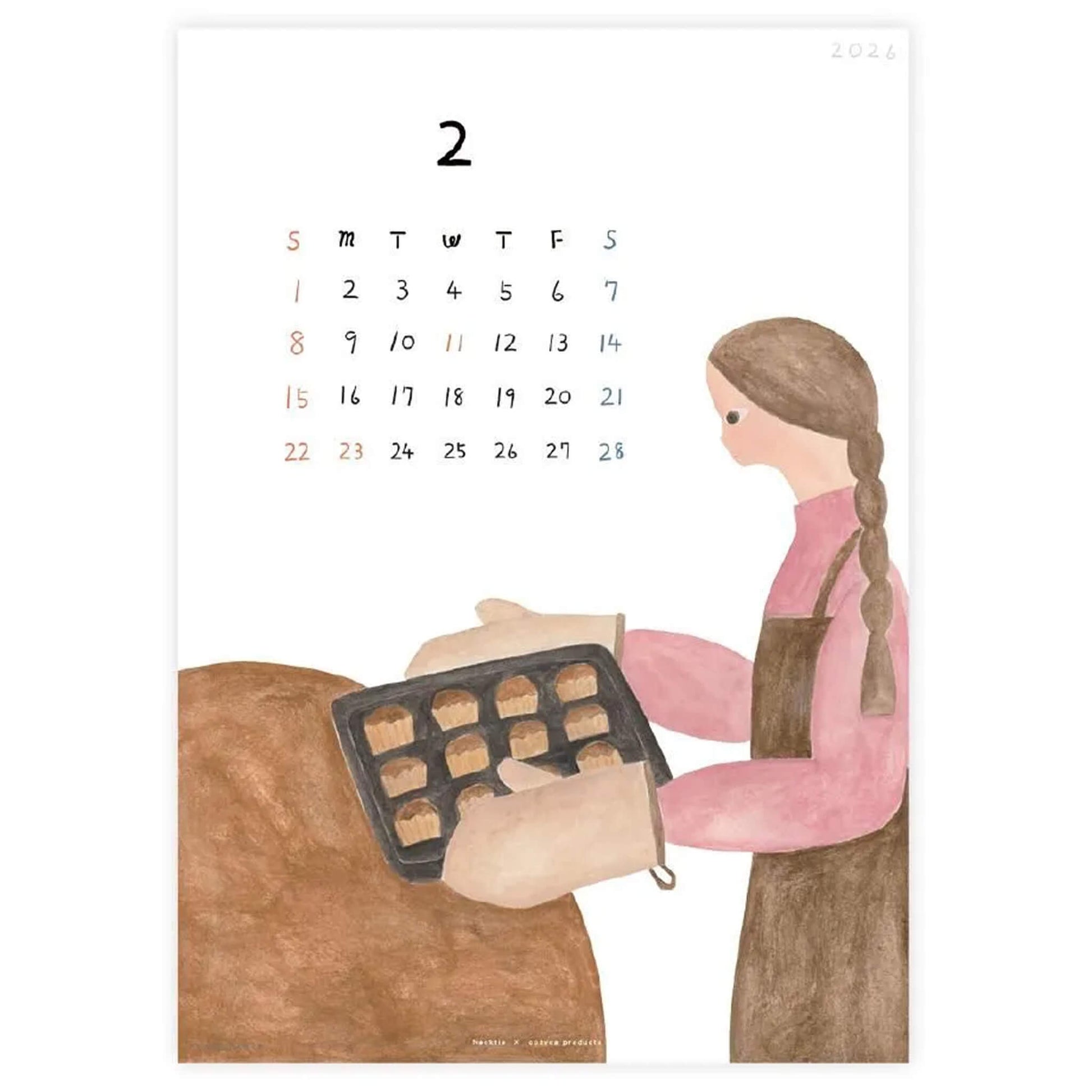 Cozyca 2026 Calendar - Necktie (ネクタイ) - 2026 Calendars