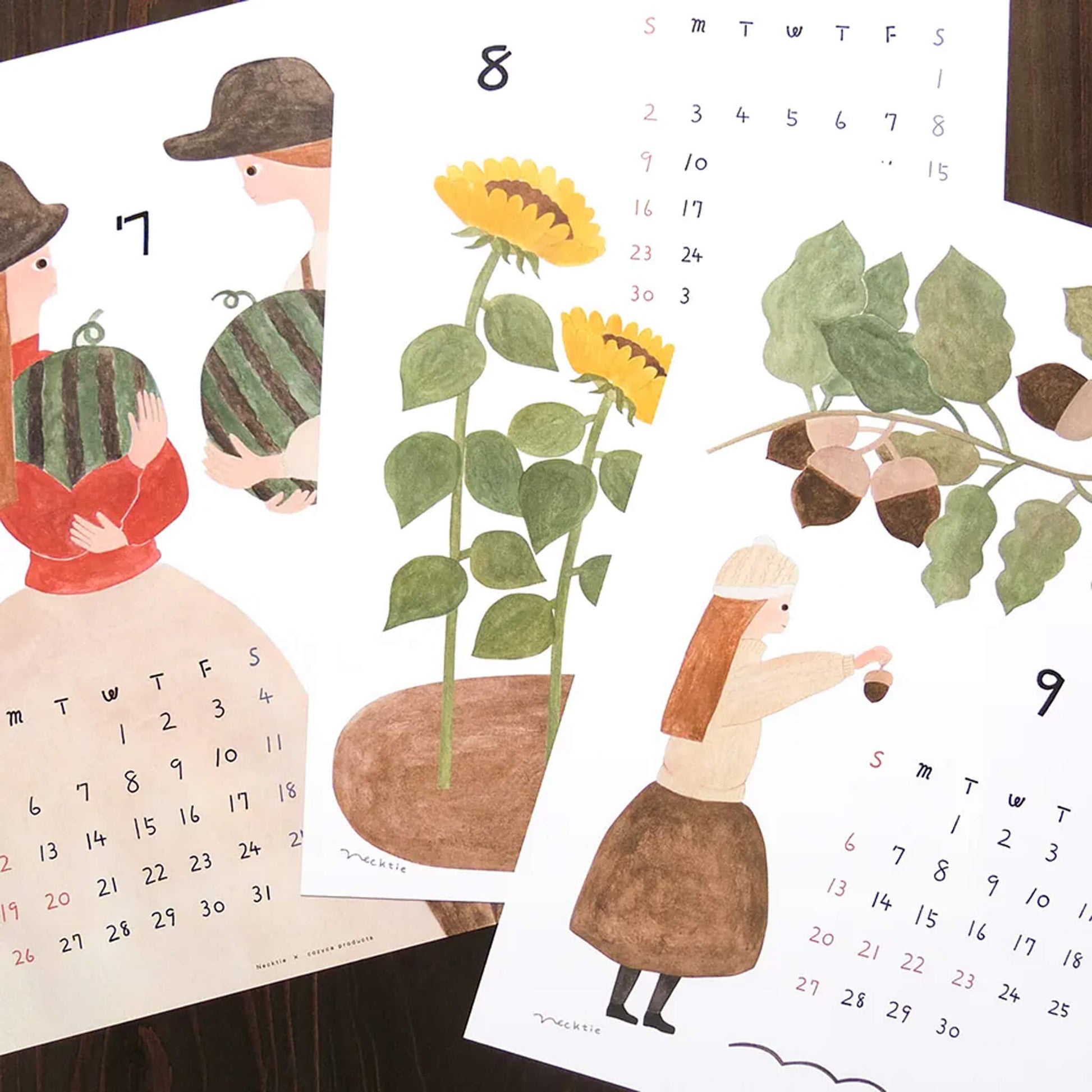 Cozyca 2026 Calendar - Necktie (ネクタイ) - 2026 Calendars