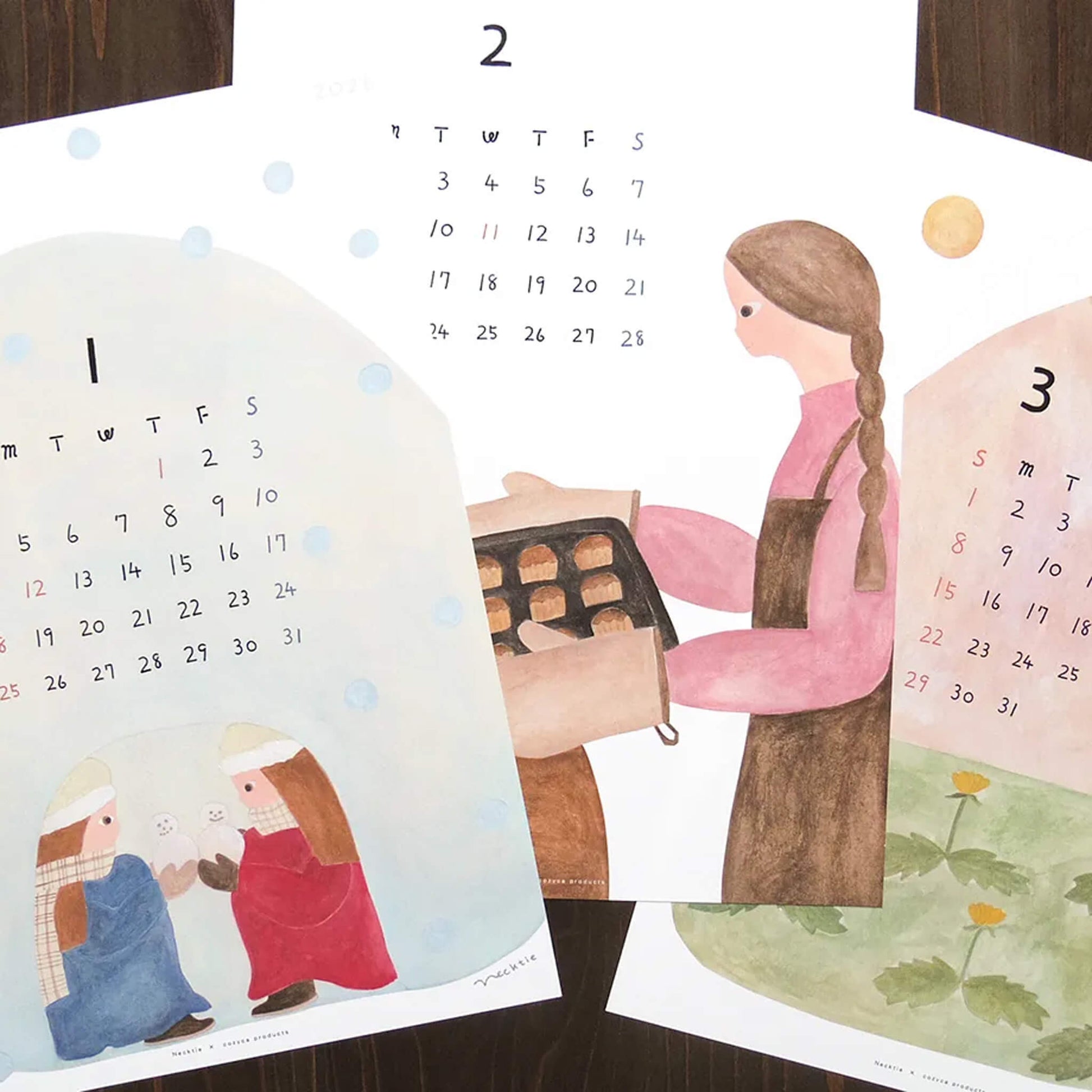 Cozyca 2026 Calendar - Necktie (ネクタイ) - 2026 Calendars