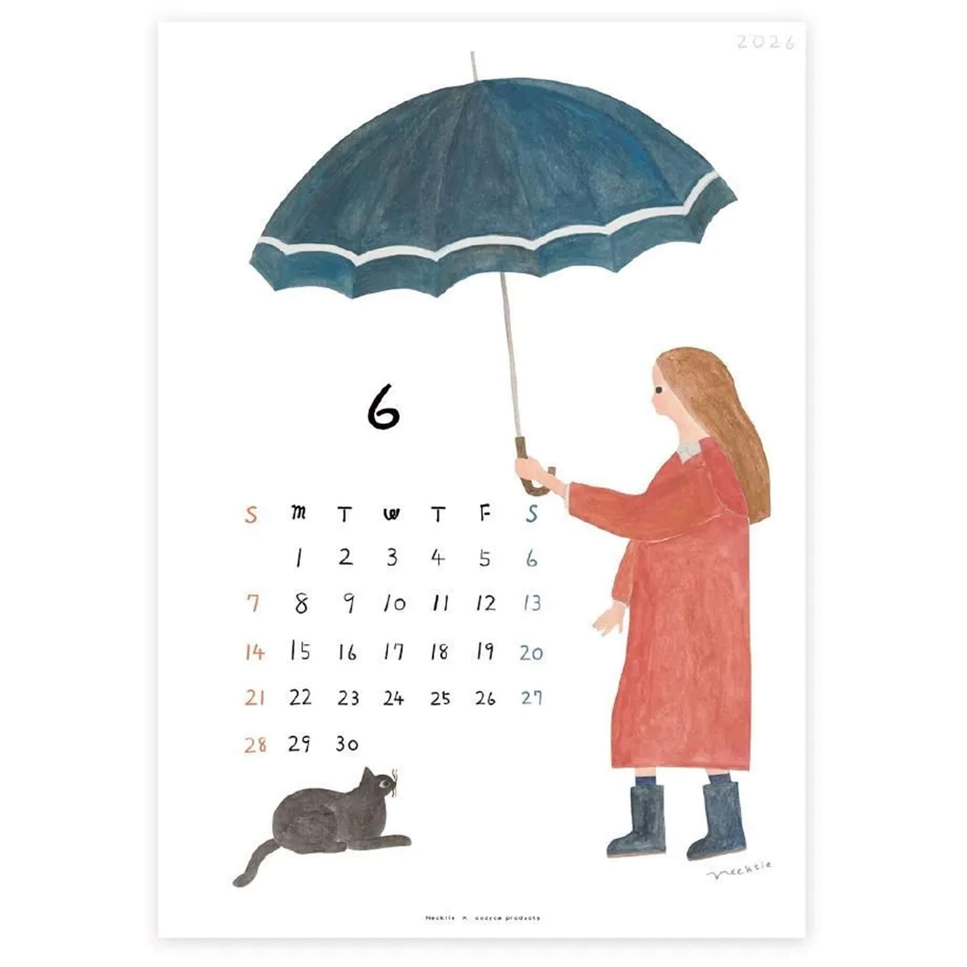 Cozyca 2026 Calendar - Necktie (ネクタイ) - 2026 Calendars