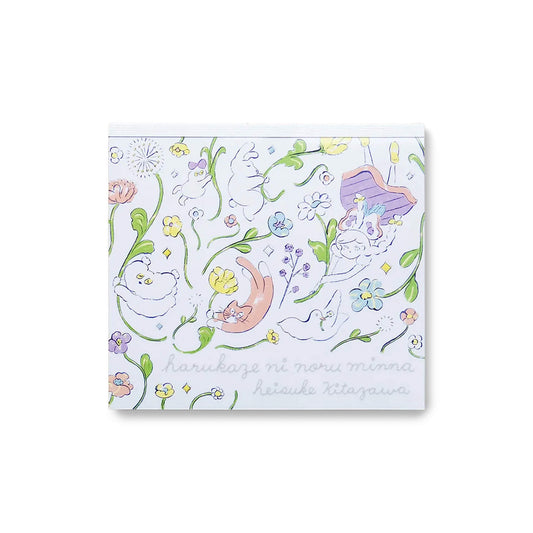 Cozyca Block Memo Pad - Everyone Riding the Spring Breeze - Memo Pads