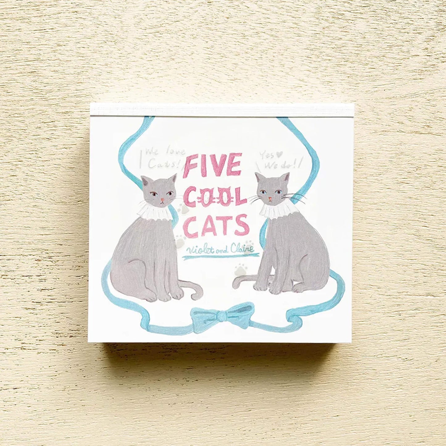 Cozyca Block Memo Pad - Five Cool Cats - Memo Pads
