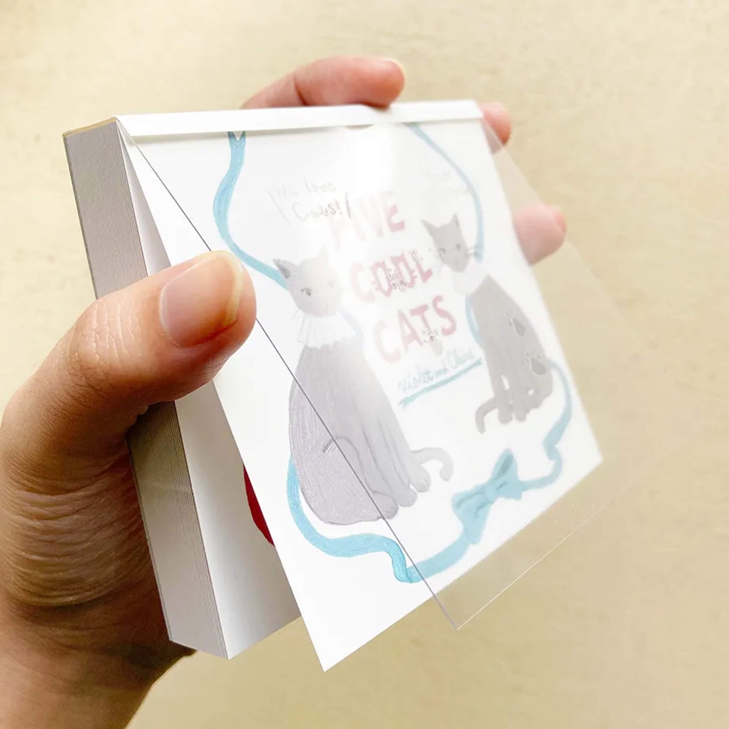 Cozyca Block Memo Pad - Five Cool Cats - Memo Pads