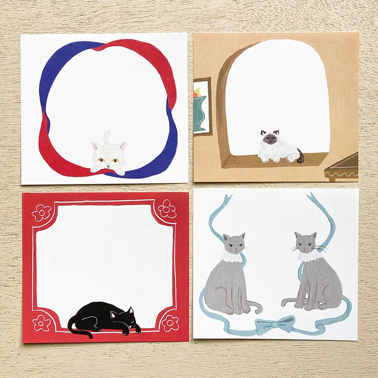 Cozyca Block Memo Pad - Five Cool Cats - Memo Pads