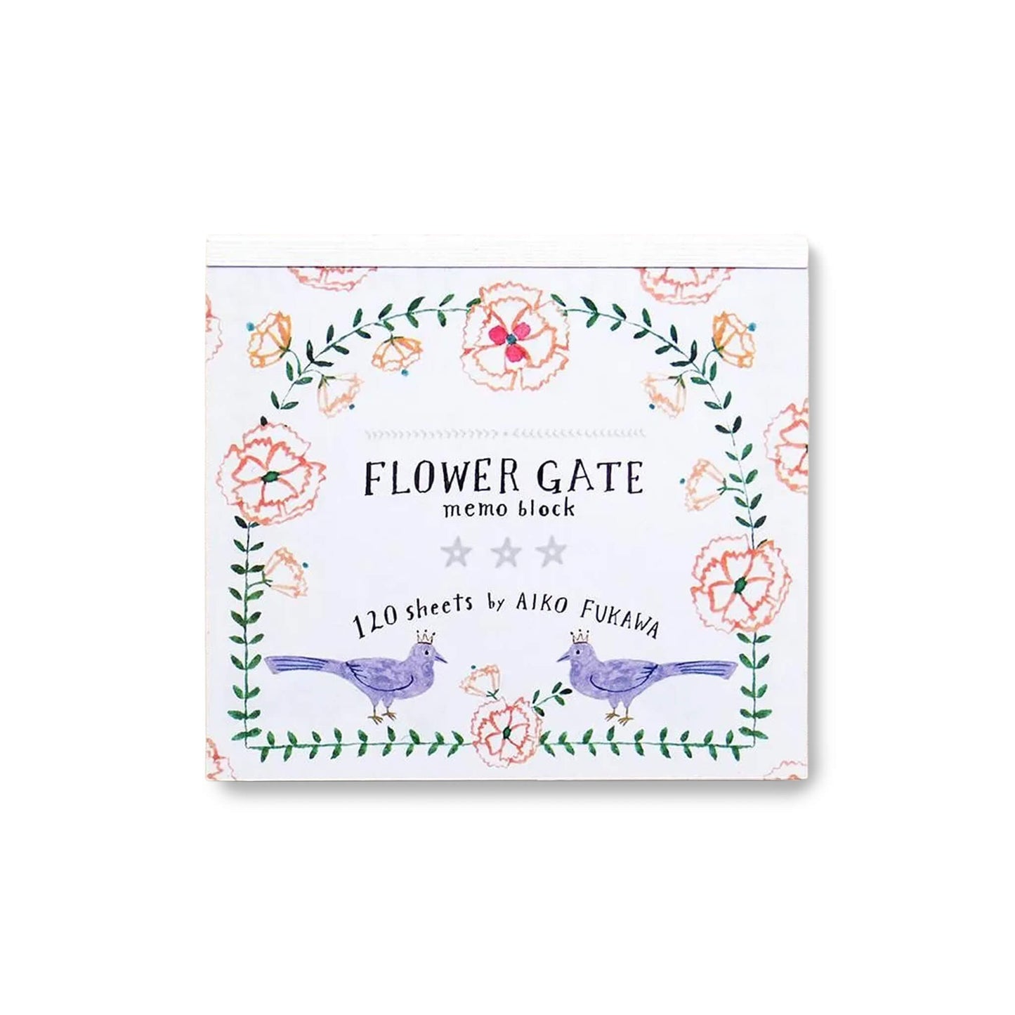 Cozyca Block Memo Pad - Flower Gate - Memo Pads