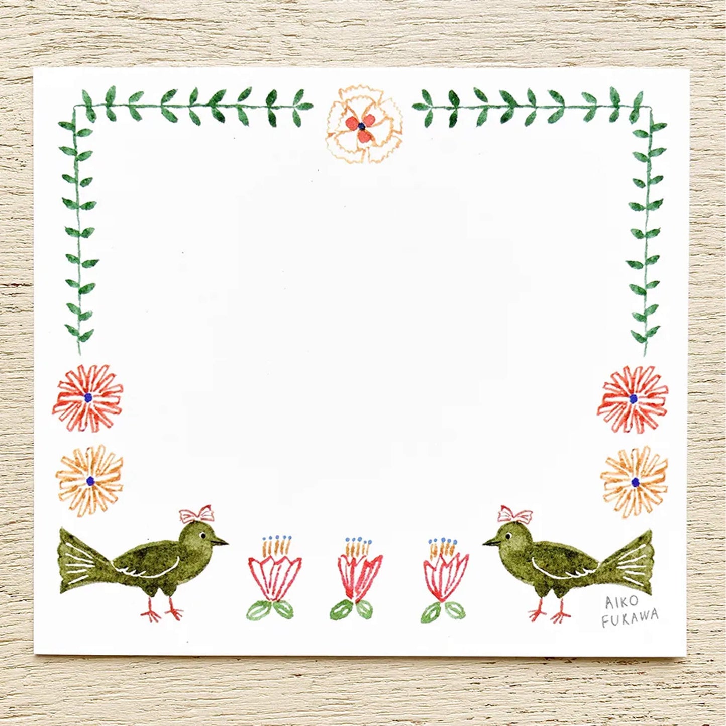 Cozyca Block Memo Pad - Flower Gate - Memo Pads