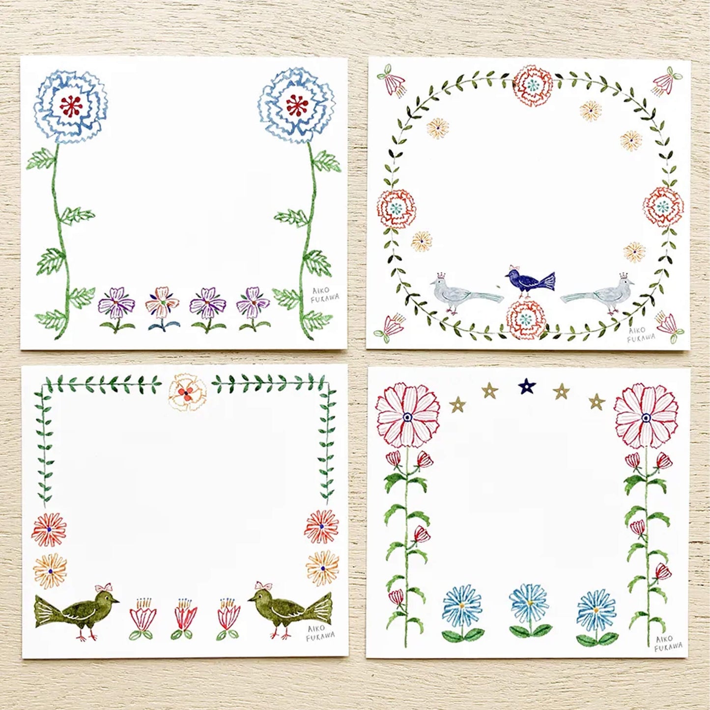 Cozyca Block Memo Pad - Flower Gate - Memo Pads