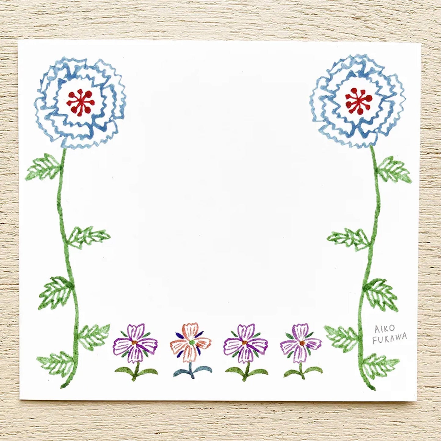 Cozyca Block Memo Pad - Flower Gate - Memo Pads