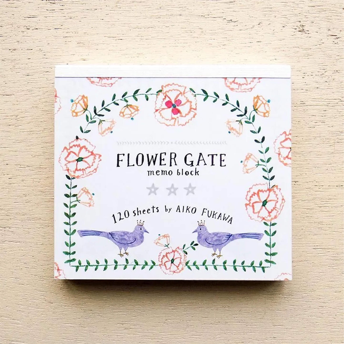Cozyca Block Memo Pad - Flower Gate - Memo Pads