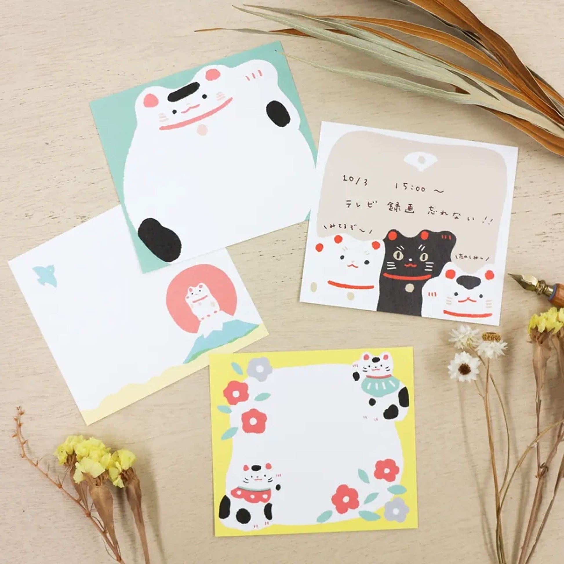 Cozyca Block Memo Pad - Maneki - neko - Memo Pads