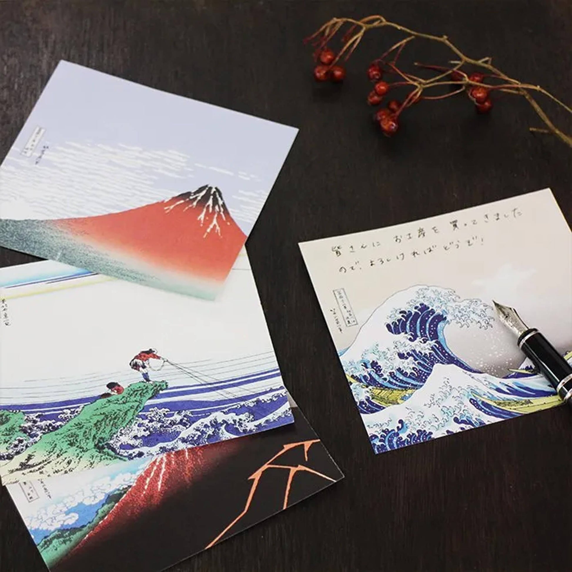 Cozyca Hyogensha Block Memo Pad - Katsushika Hokusai Mount Fuji - Memo Pads