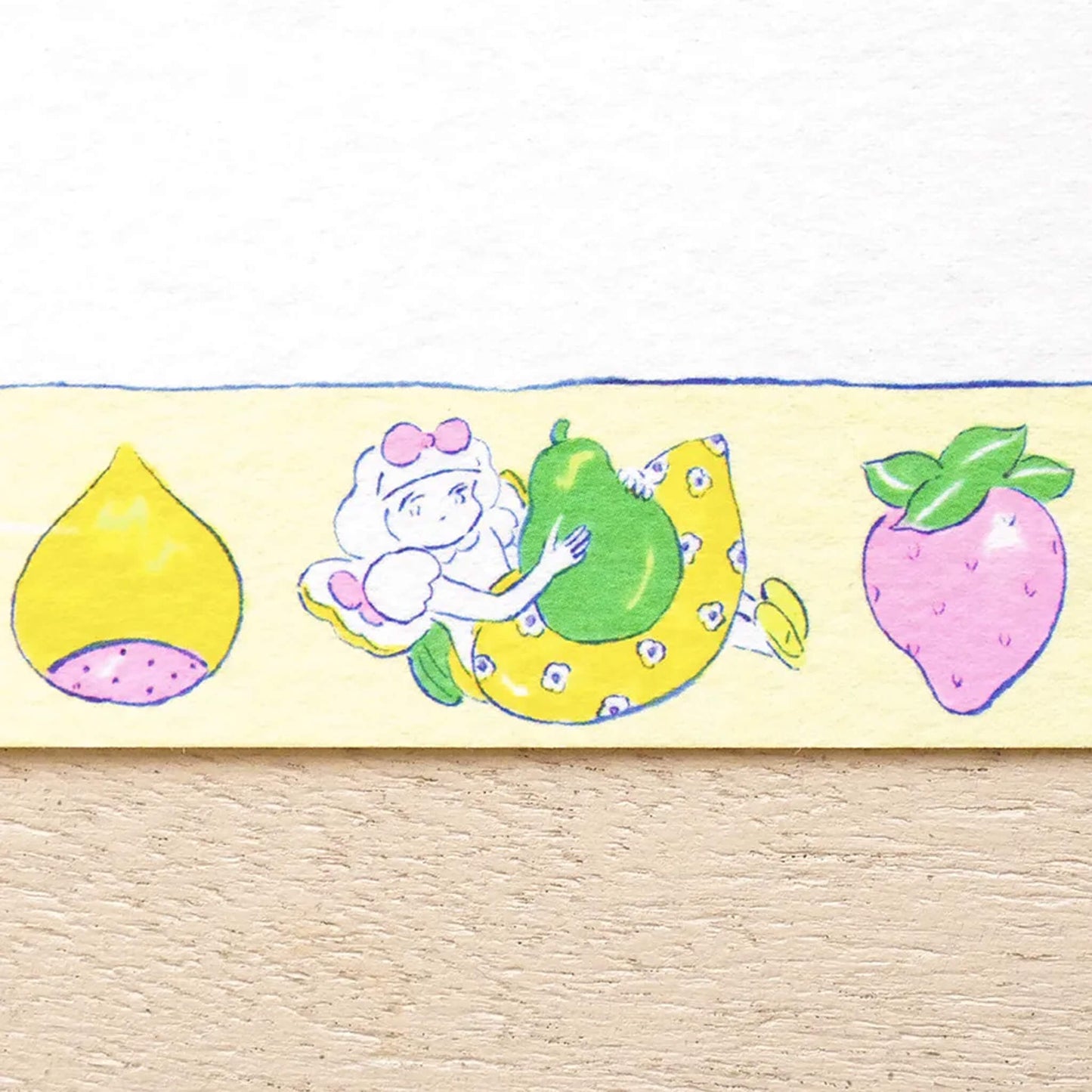 Cozyca Ippitsusen Letter Pad - Everyone Carrying Fruit - Ippitsusen