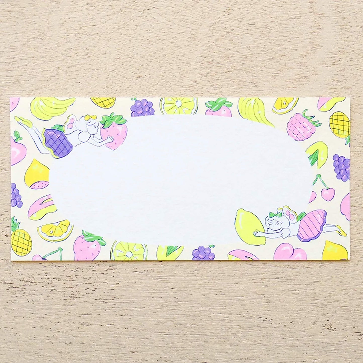 Cozyca Ippitsusen Letter Pad - Everyone Carrying Fruit - Ippitsusen