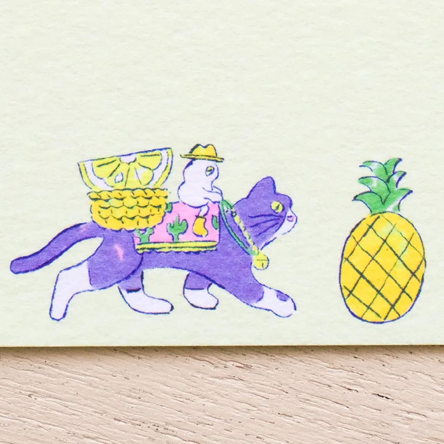 Cozyca Ippitsusen Letter Pad - Everyone Carrying Fruit - Ippitsusen