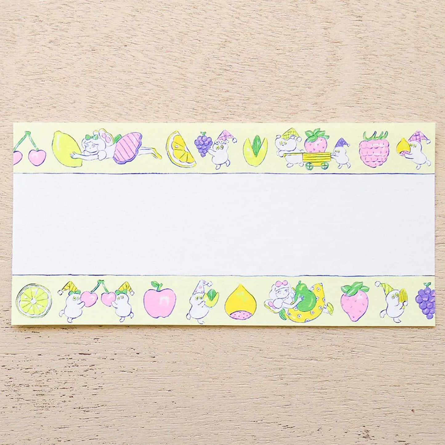 Cozyca Ippitsusen Letter Pad - Everyone Carrying Fruit - Ippitsusen