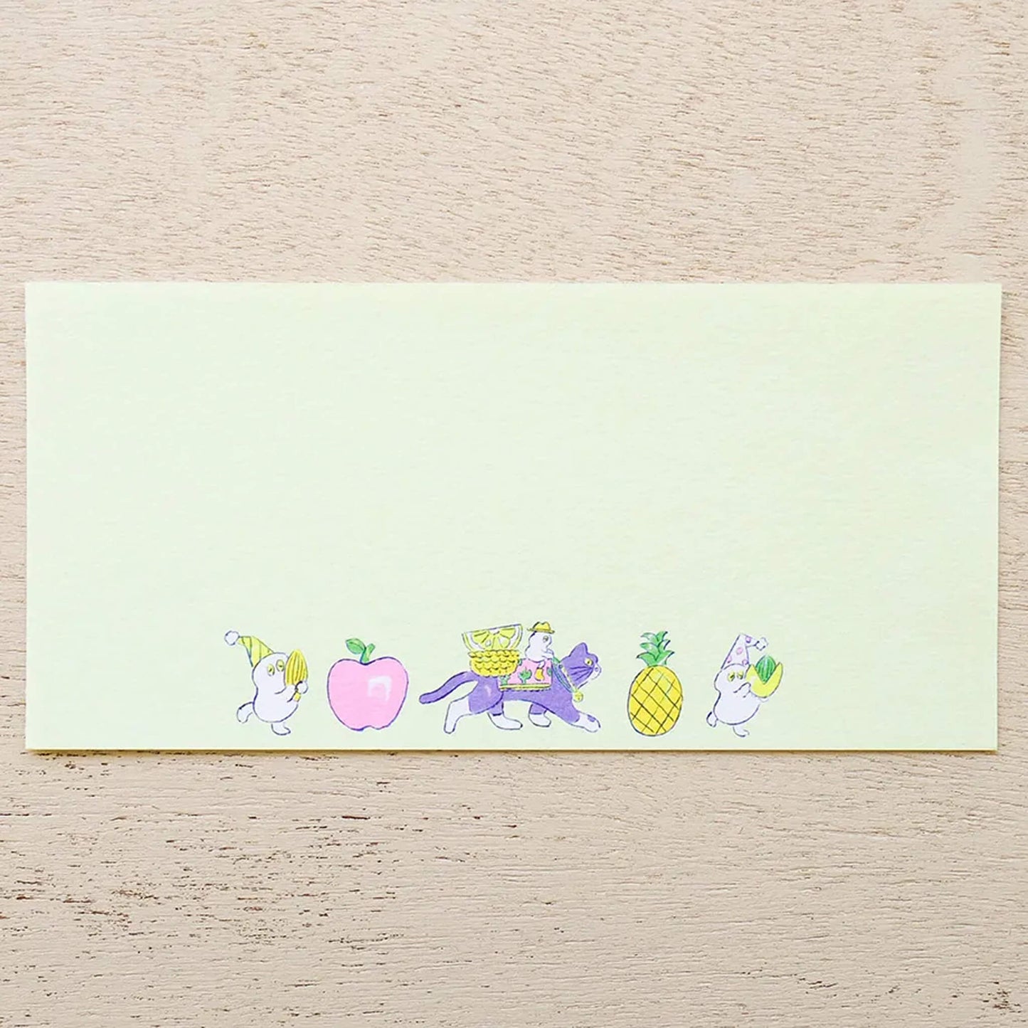 Cozyca Ippitsusen Letter Pad - Everyone Carrying Fruit - Ippitsusen