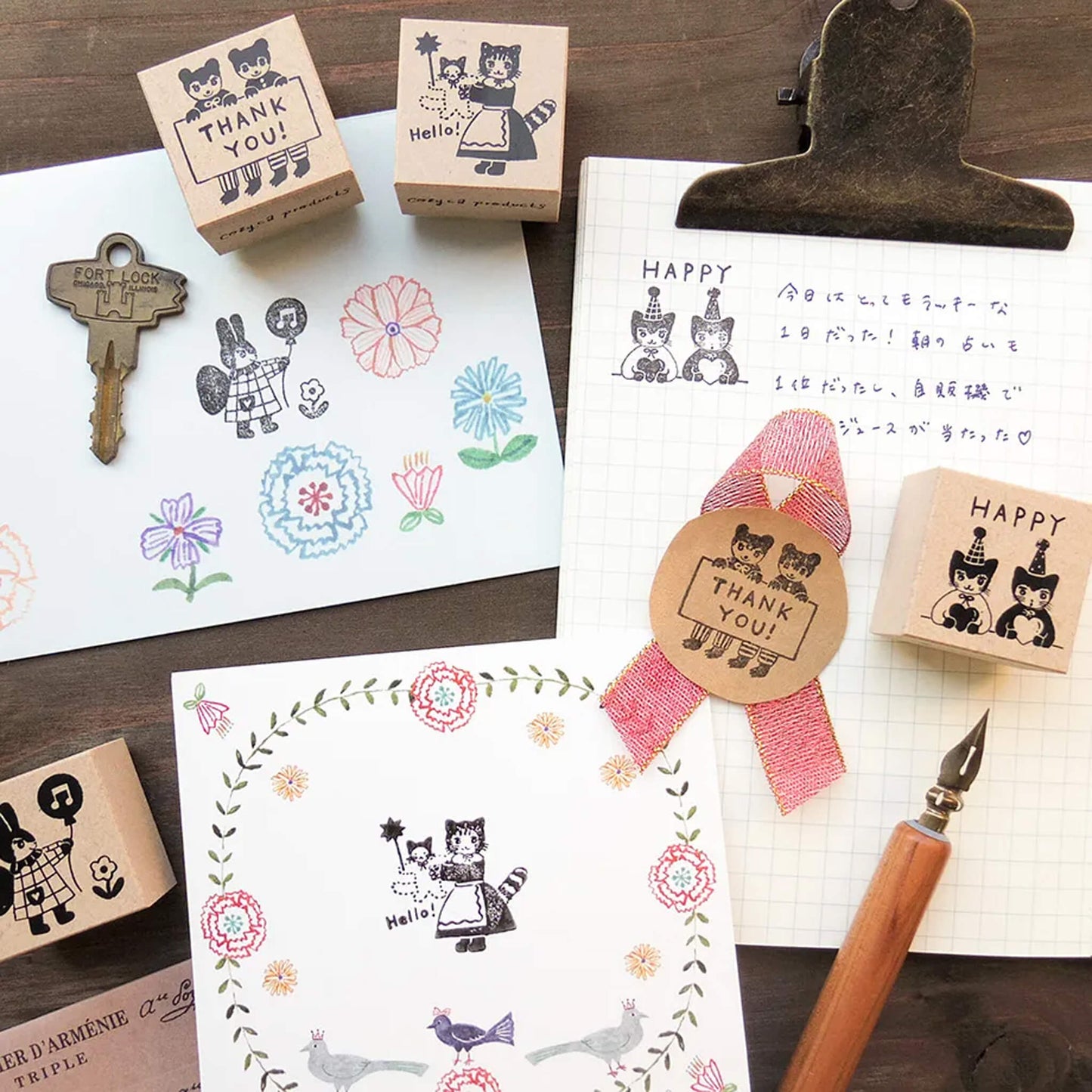 Cozyca Rubber Stamp - HELLO - Rubber Stamps