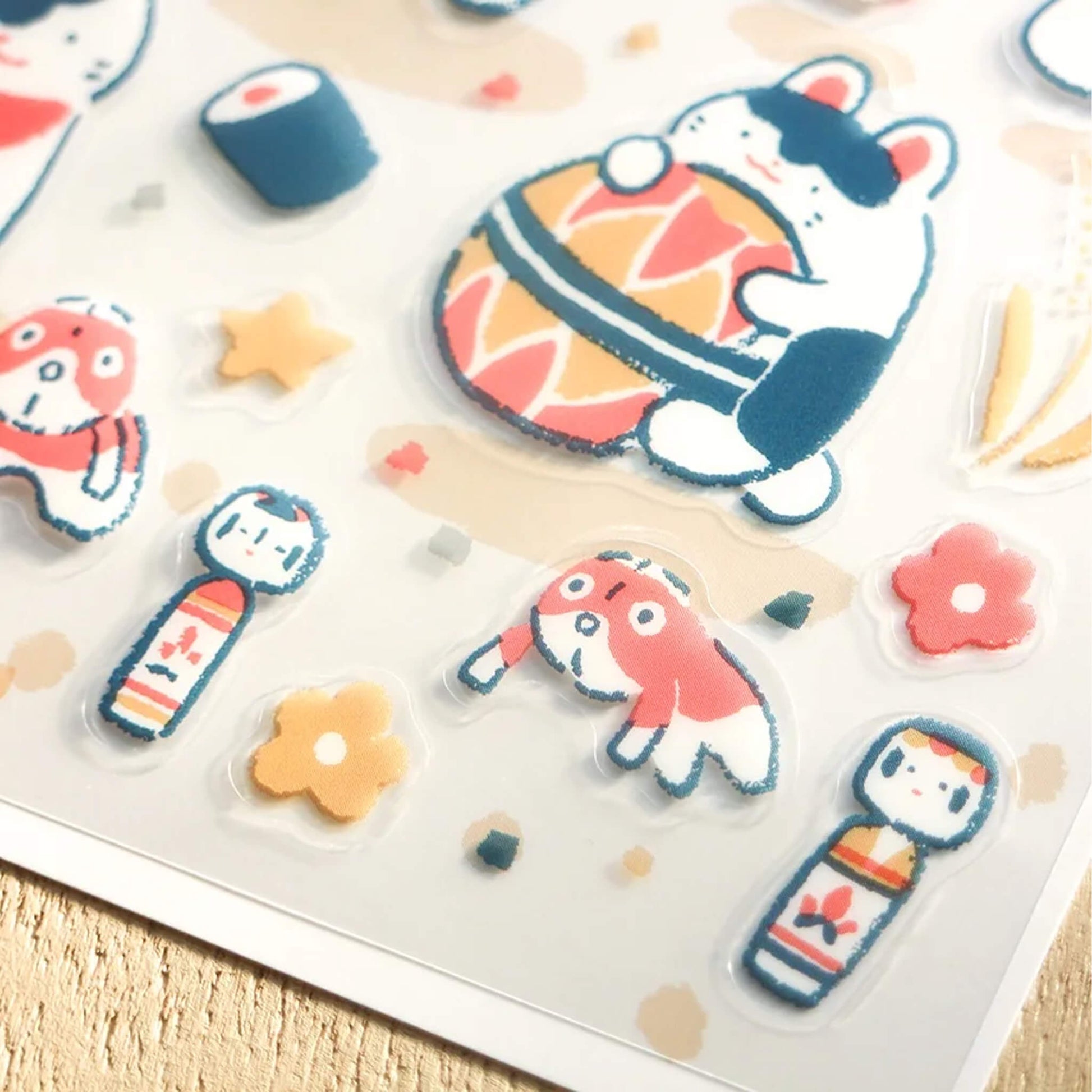 Cozyca Sticker Seal - Festival Dog Hariko - Sticker Sheets