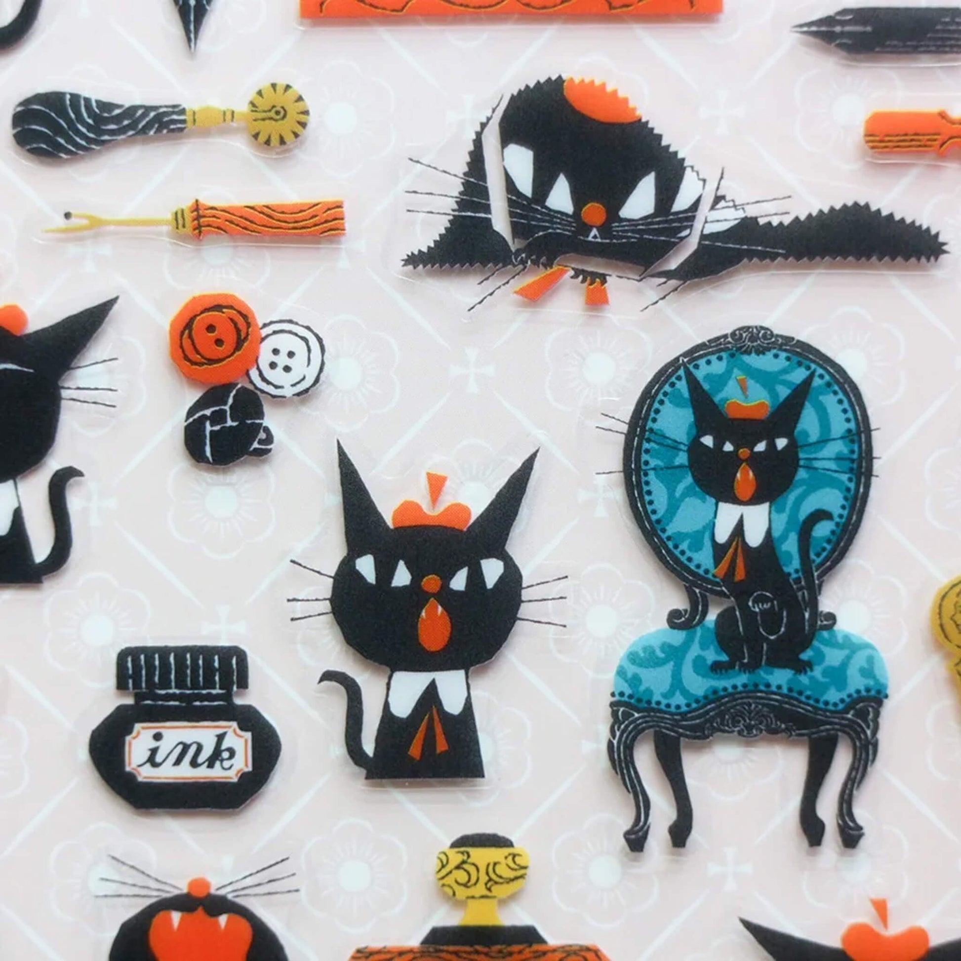 Cozyca Sticker Seal - Robin the Black Cat vol.2 - Sticker Sheets