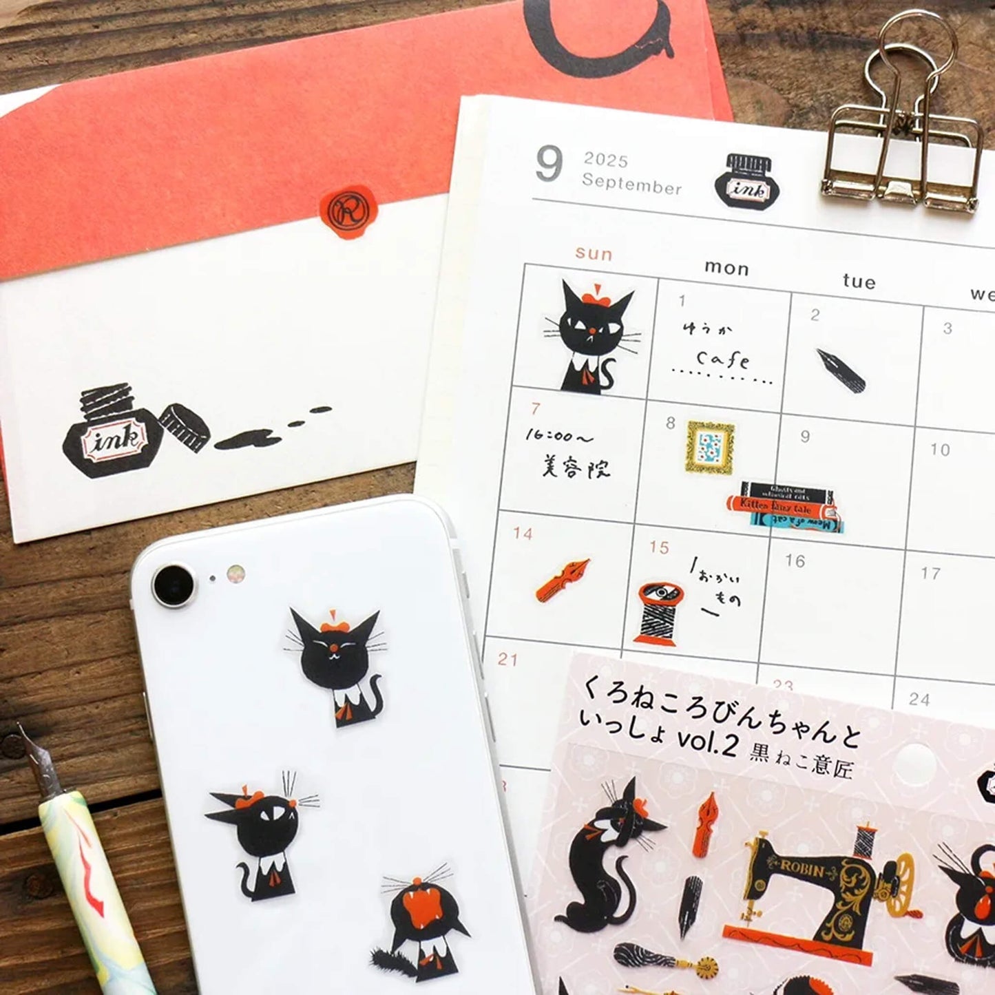 Cozyca Sticker Seal - Robin the Black Cat vol.2 - Sticker Sheets