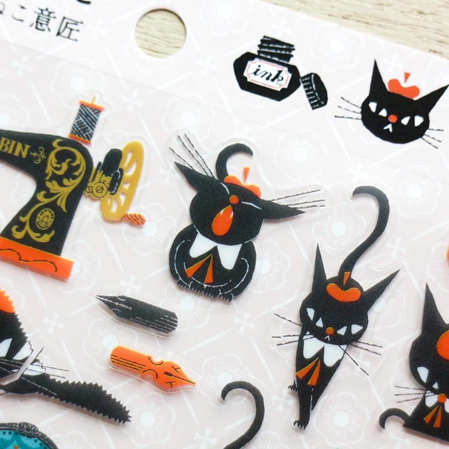Cozyca Sticker Seal - Robin the Black Cat vol.2 - Sticker Sheets