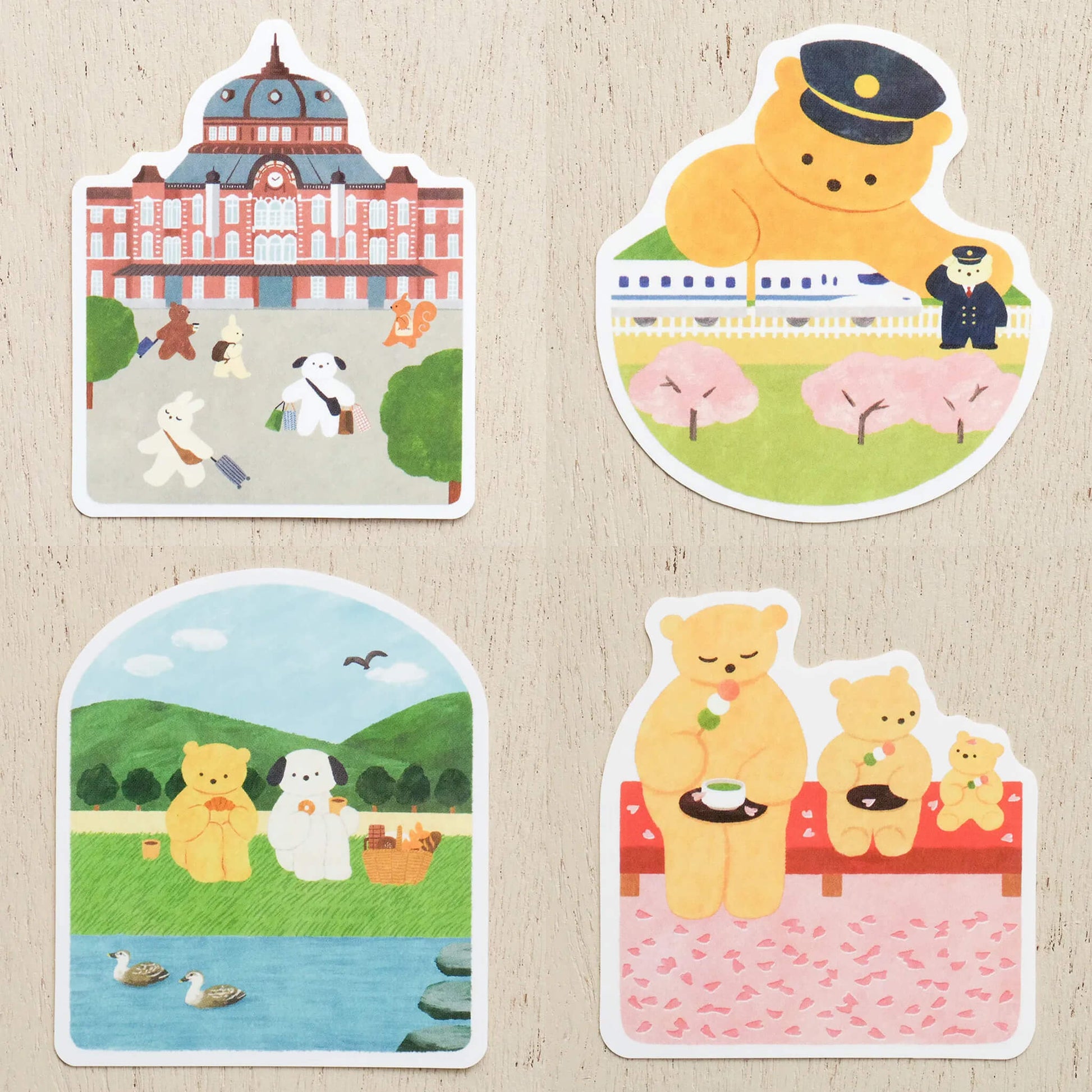 Cozyca Waterproof Sticker - Mariko Fukuoka Series - Tokyo Station - Flake Stickers