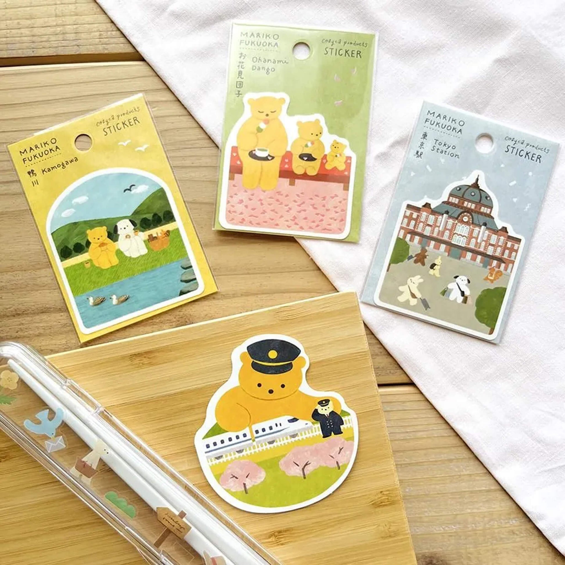 Cozyca Waterproof Sticker - Mariko Fukuoka Series - Tokyo Station - Flake Stickers