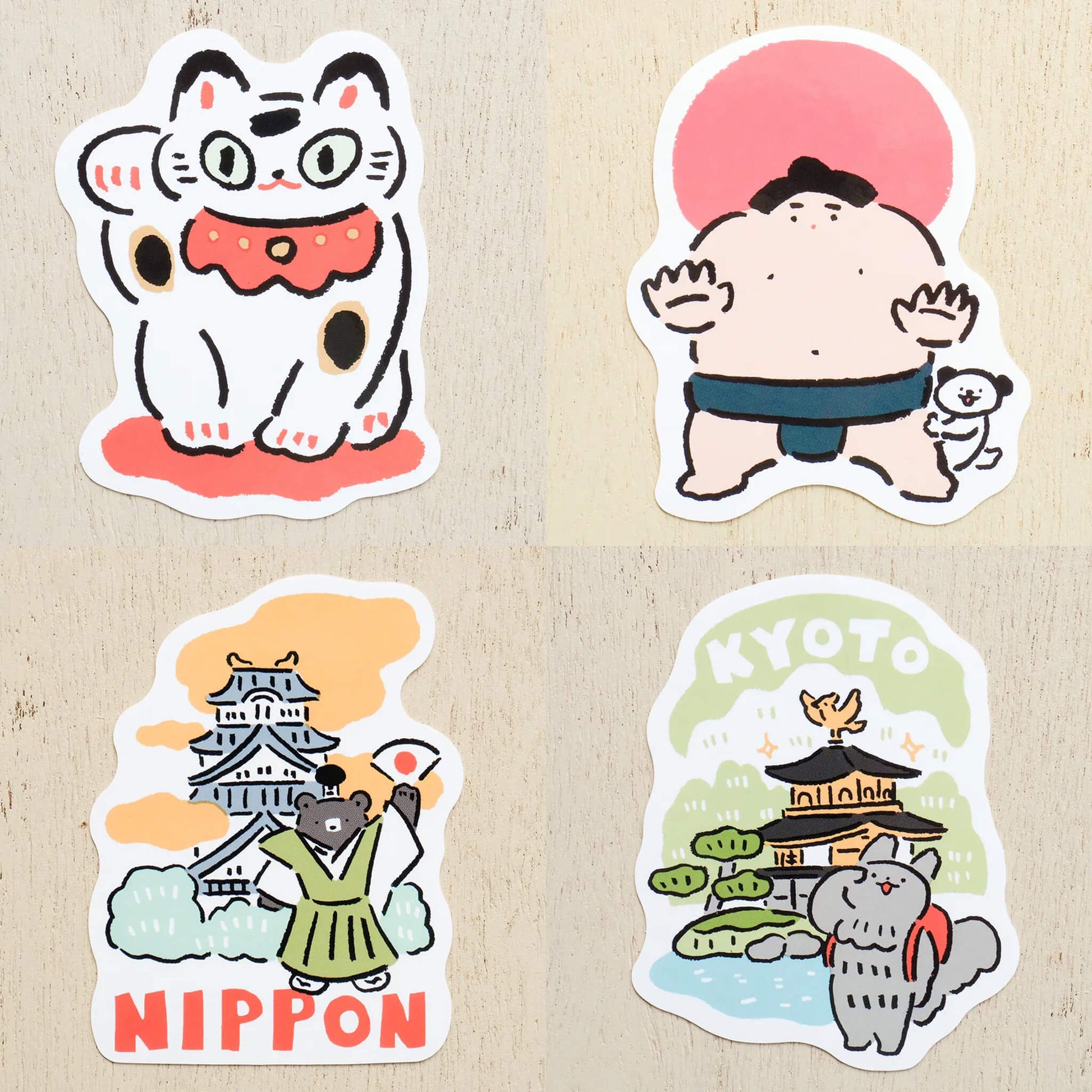 Cozyca Waterproof Sticker - Masao Takahata Series - Maneki Neko - Flake Stickers