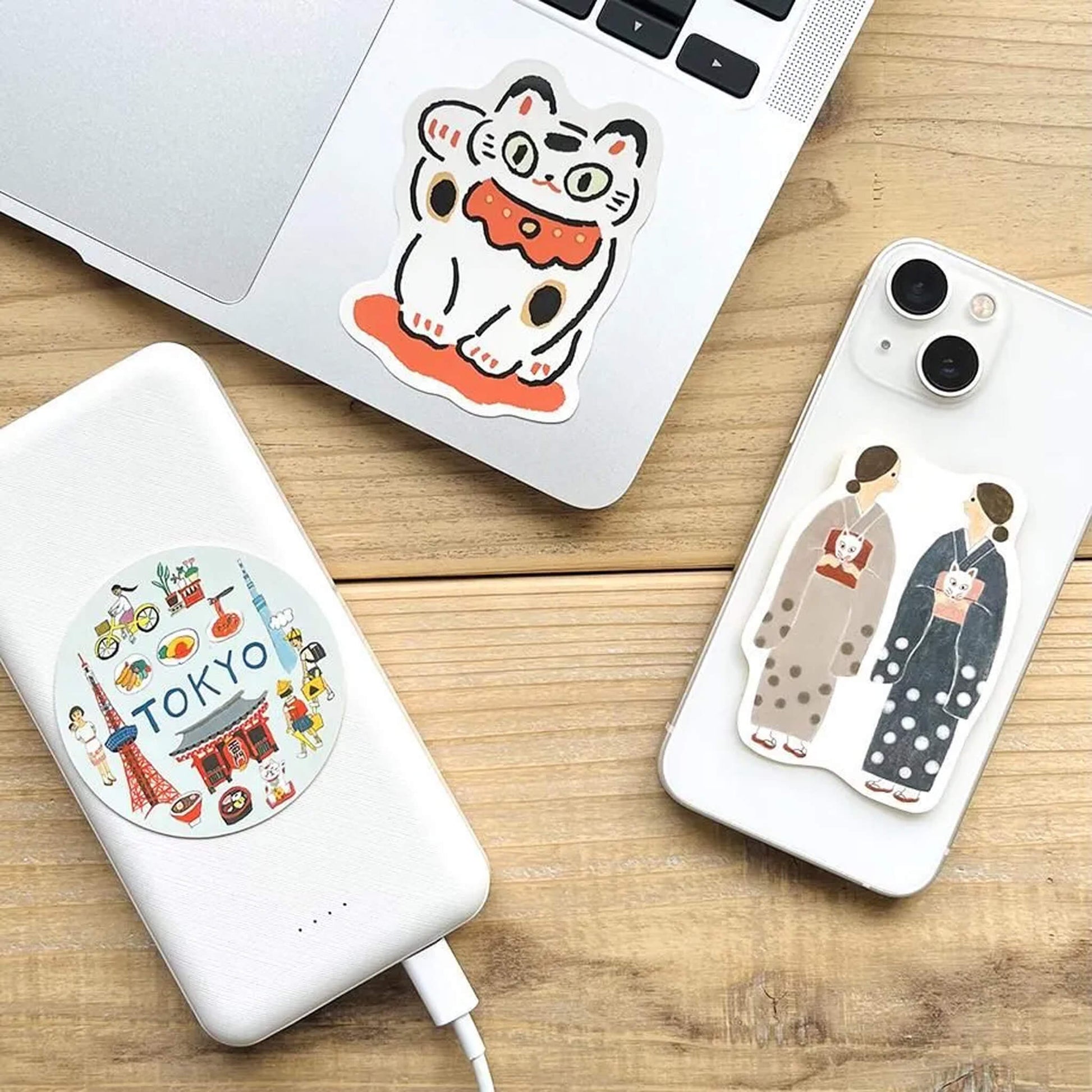 Cozyca Waterproof Sticker - Masao Takahata Series - Maneki Neko - Flake Stickers