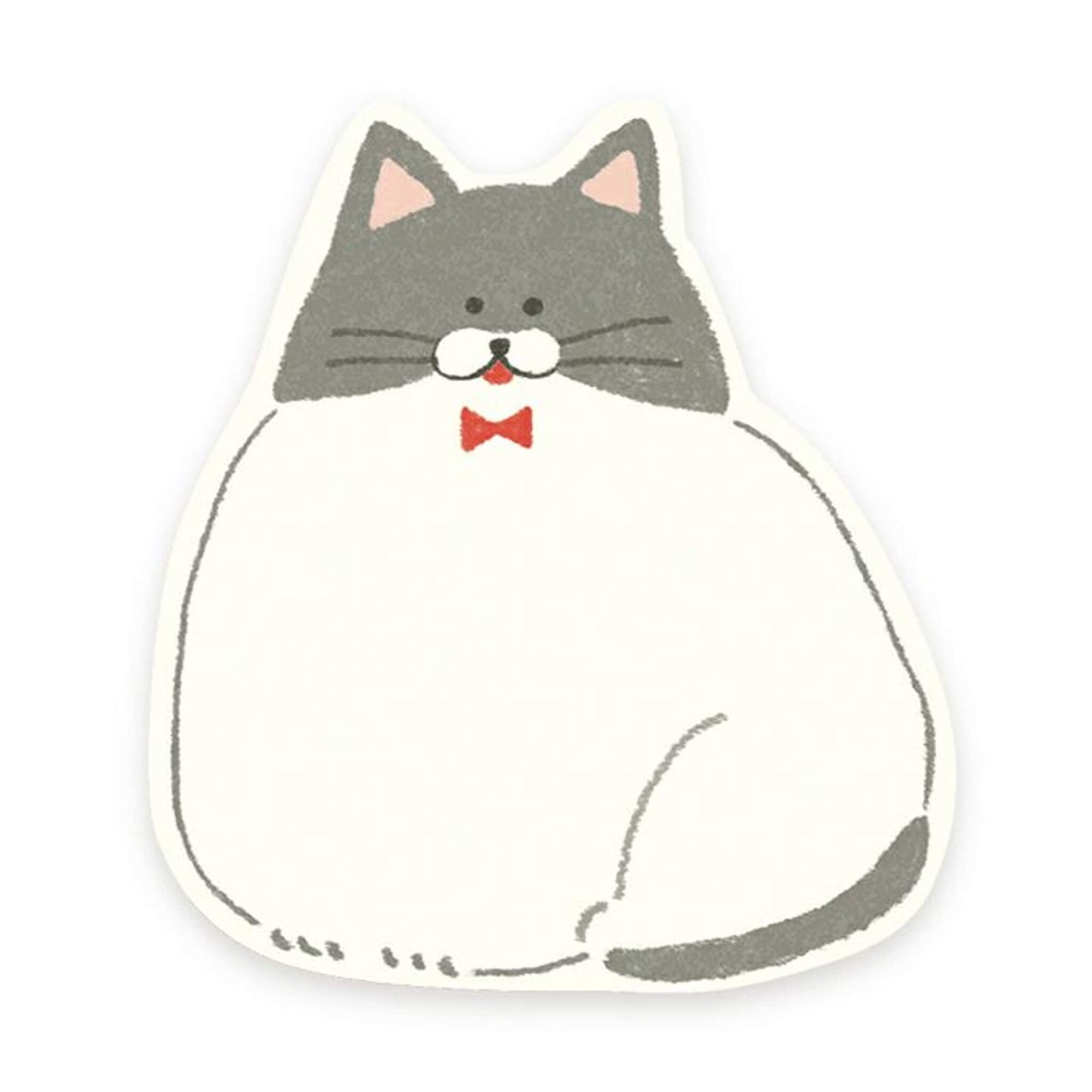 Furukawa Shiko Die Cut Sticky Notes - Cat - Sticky Notes