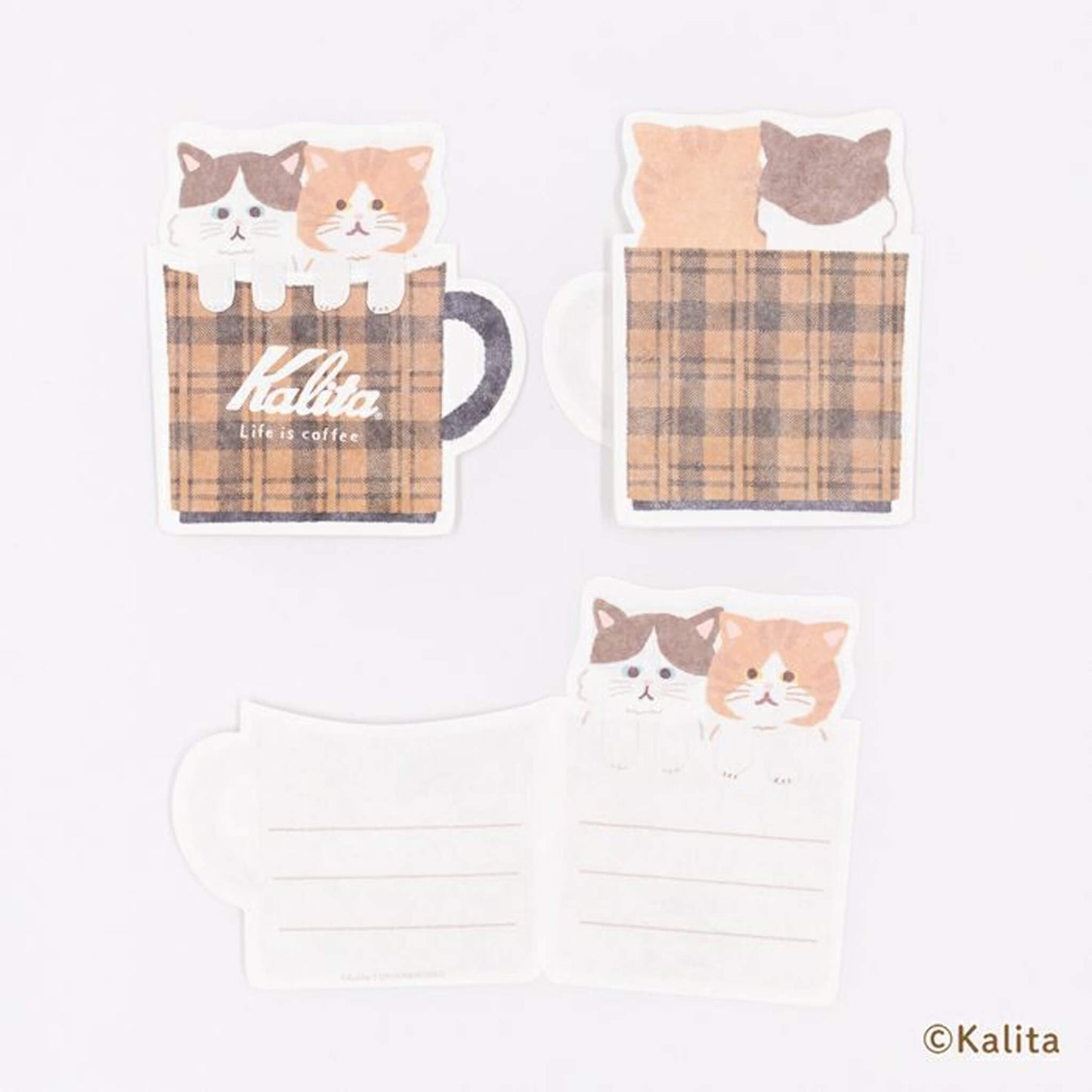 Furukawa Shiko × Kalita Coffee Cup Mini Letter Sheet - Caramel Coffee - Mini Letter Writing Sets