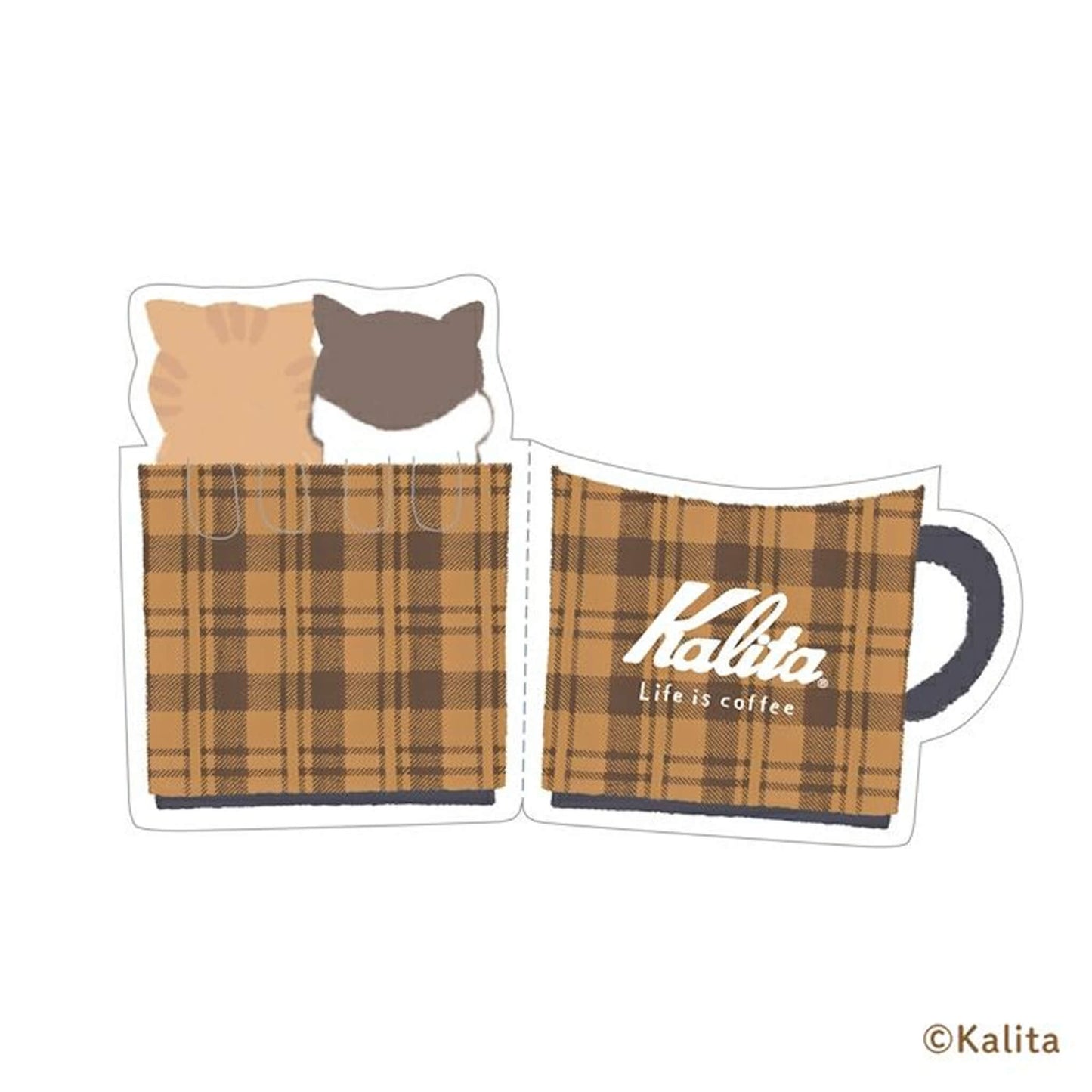Furukawa Shiko × Kalita Coffee Cup Mini Letter Sheet - Caramel Coffee - Mini Letter Writing Sets