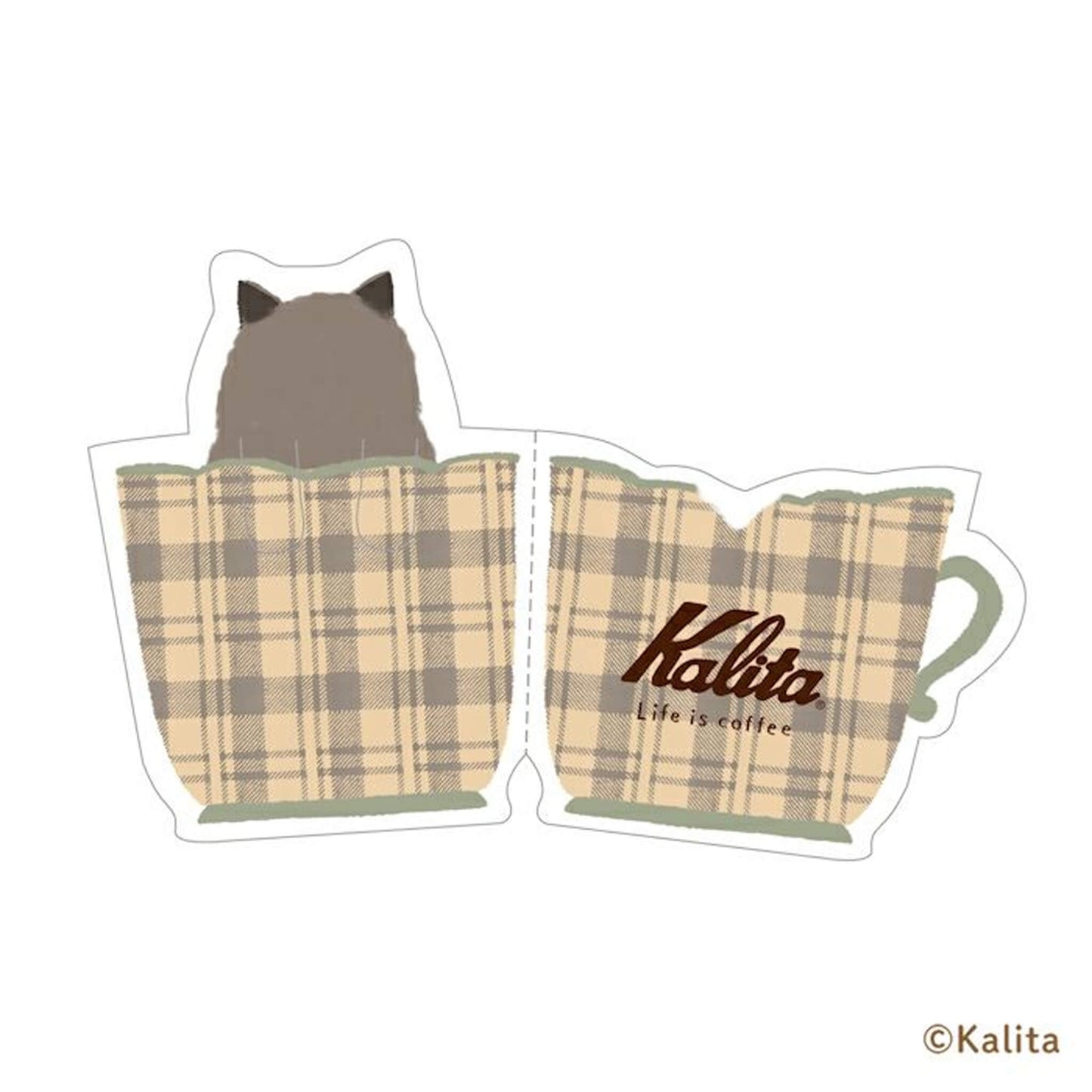 Furukawa Shiko × Kalita Coffee Cup Mini Letter Sheet - White Coffee - Mini Letter Writing Sets