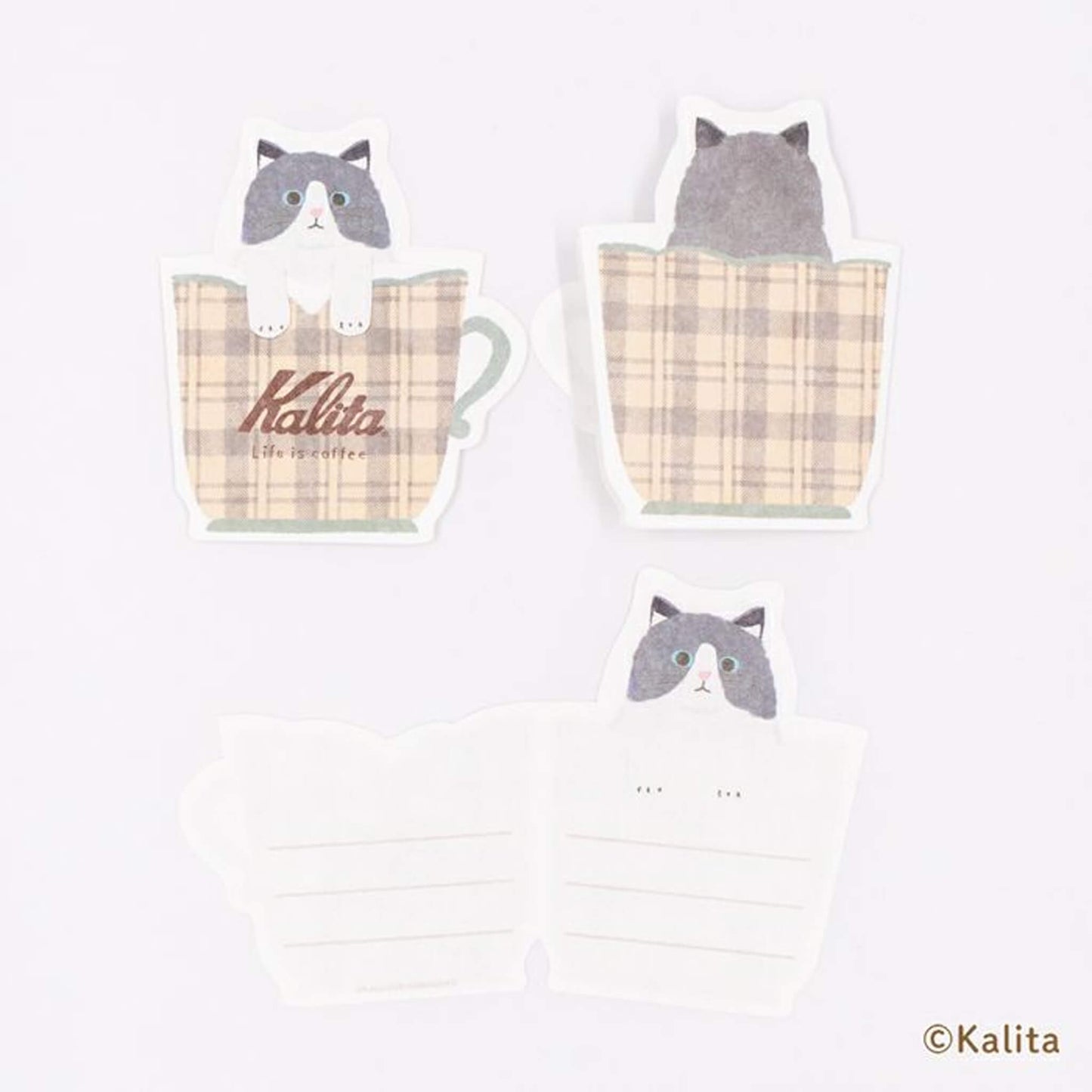 Furukawa Shiko × Kalita Coffee Cup Mini Letter Sheet - White Coffee - Mini Letter Writing Sets
