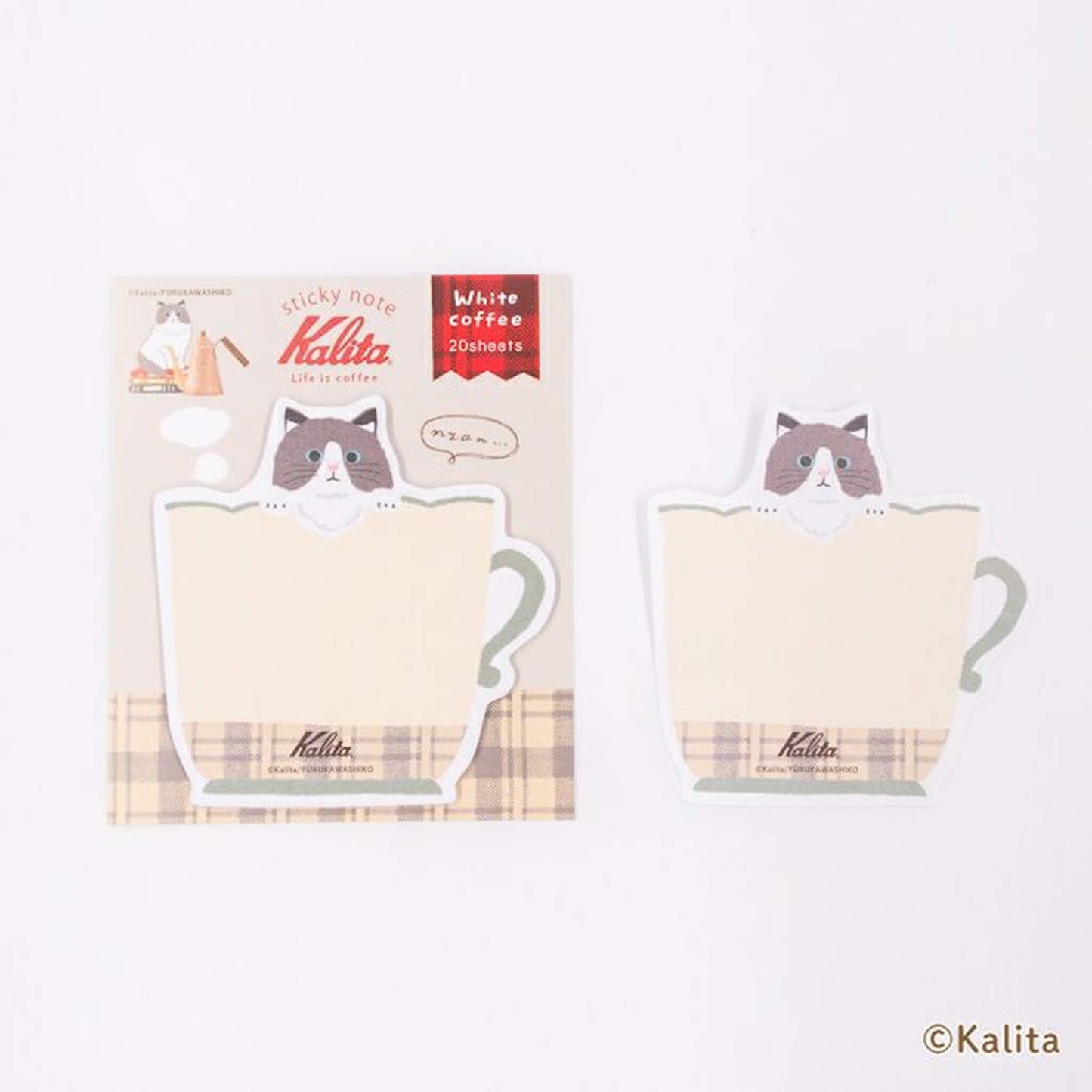 Furukawa Shiko × Kalita Die - cut Sticky Notes - White Coffee - Sticky Notes